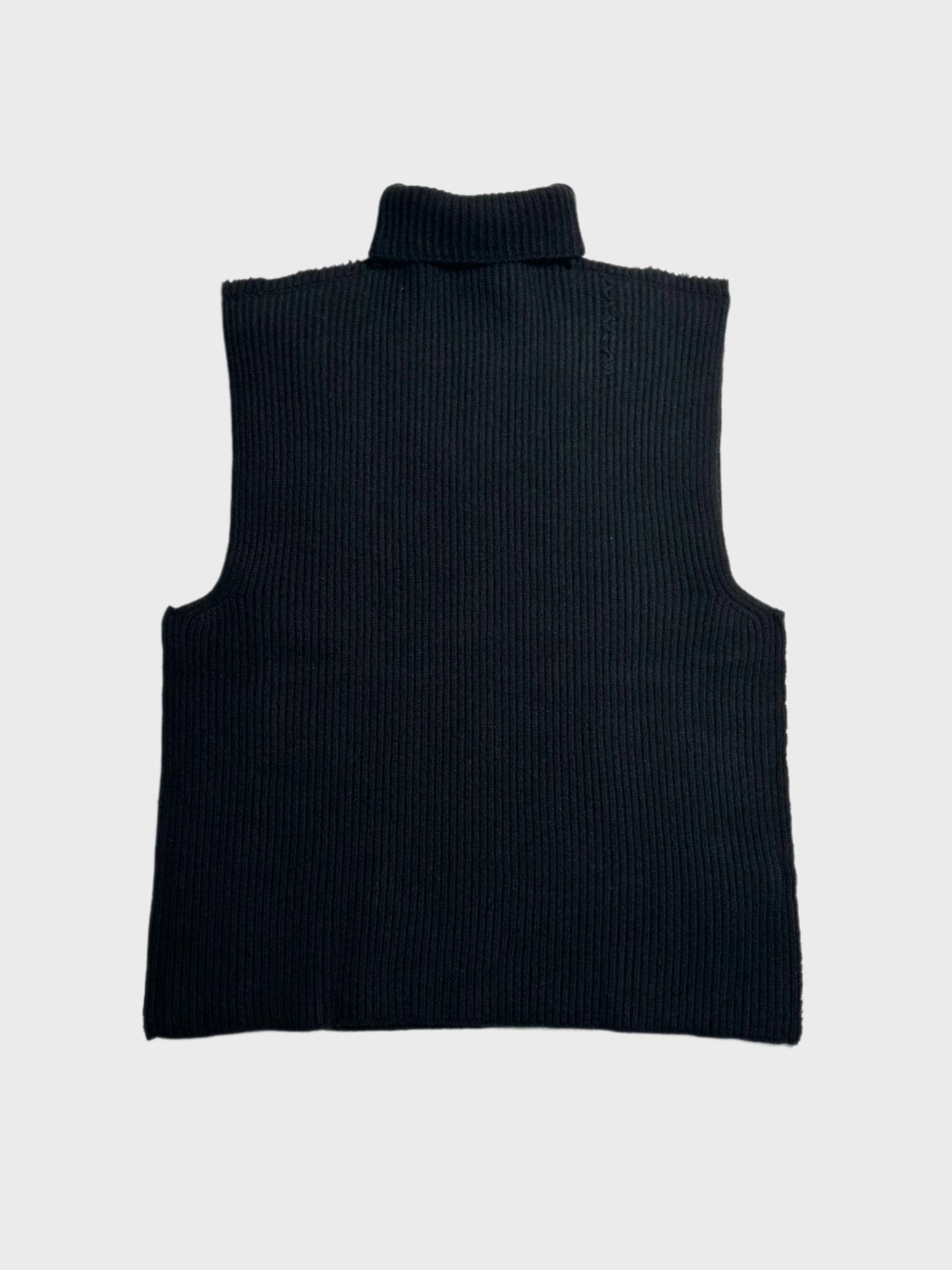 Maglione Gilet Nero In Lana Vergine Con Cucitura A Vista miladys dresses new arrivals plus size vialli new arrivals new arrival allen solly handbags