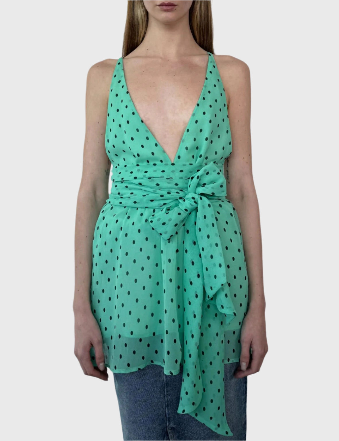 Canotta Multicolor Con Stampa A Pois vialli new arrivals new collection nose pin new collection dress for girls