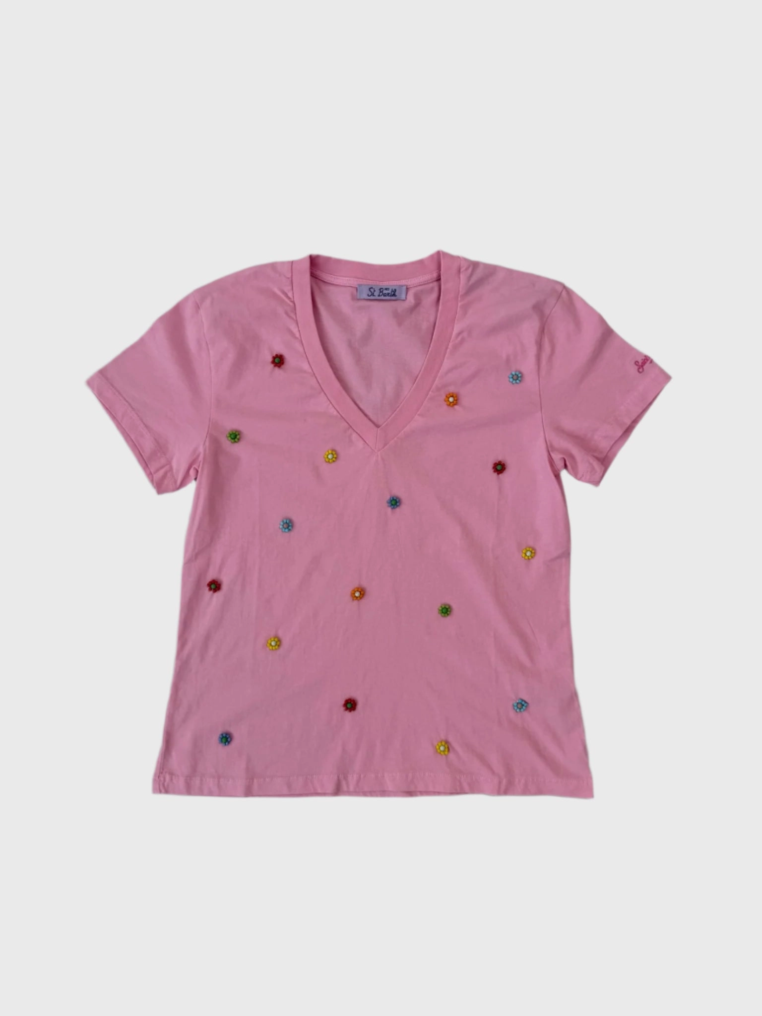 new arrival kurti T-Shirt Rosa Con Ricami new arrival dress for female new arrival nike sneakers sportscene