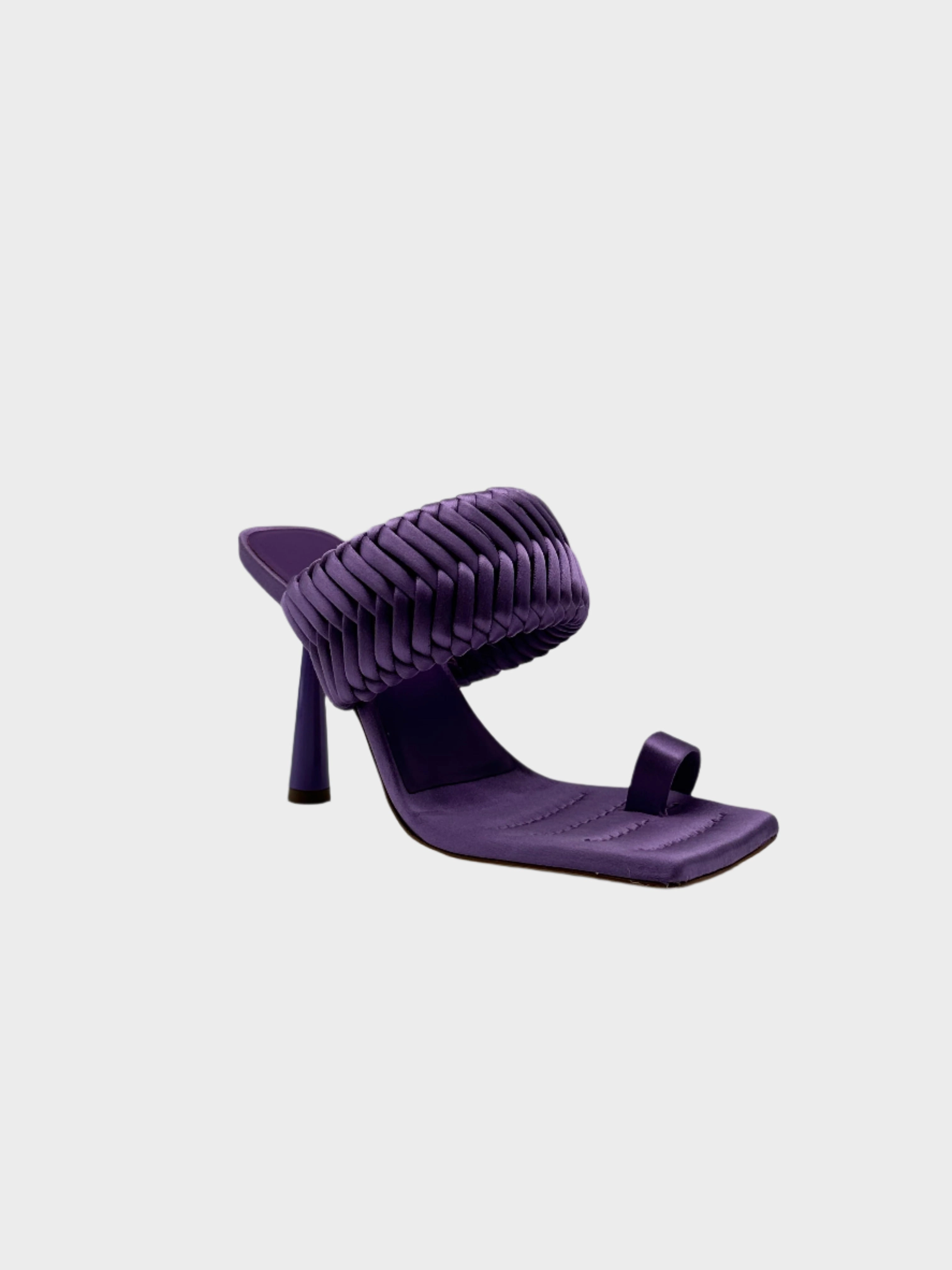 new arrival nike sandals for men Sandali Satin Lavanda Con Fascia Intrecciata E Tacco A Stelo new arrivals nike