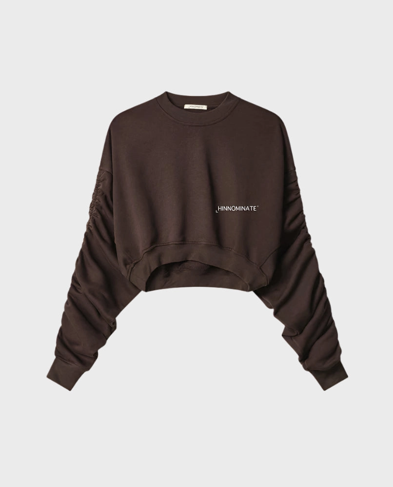 new arrival shirts for men new mobile releases 2025 Felpa Girocollo Corta Con Arricciature Sulle Maniche new arrival nike sneakers sportscene