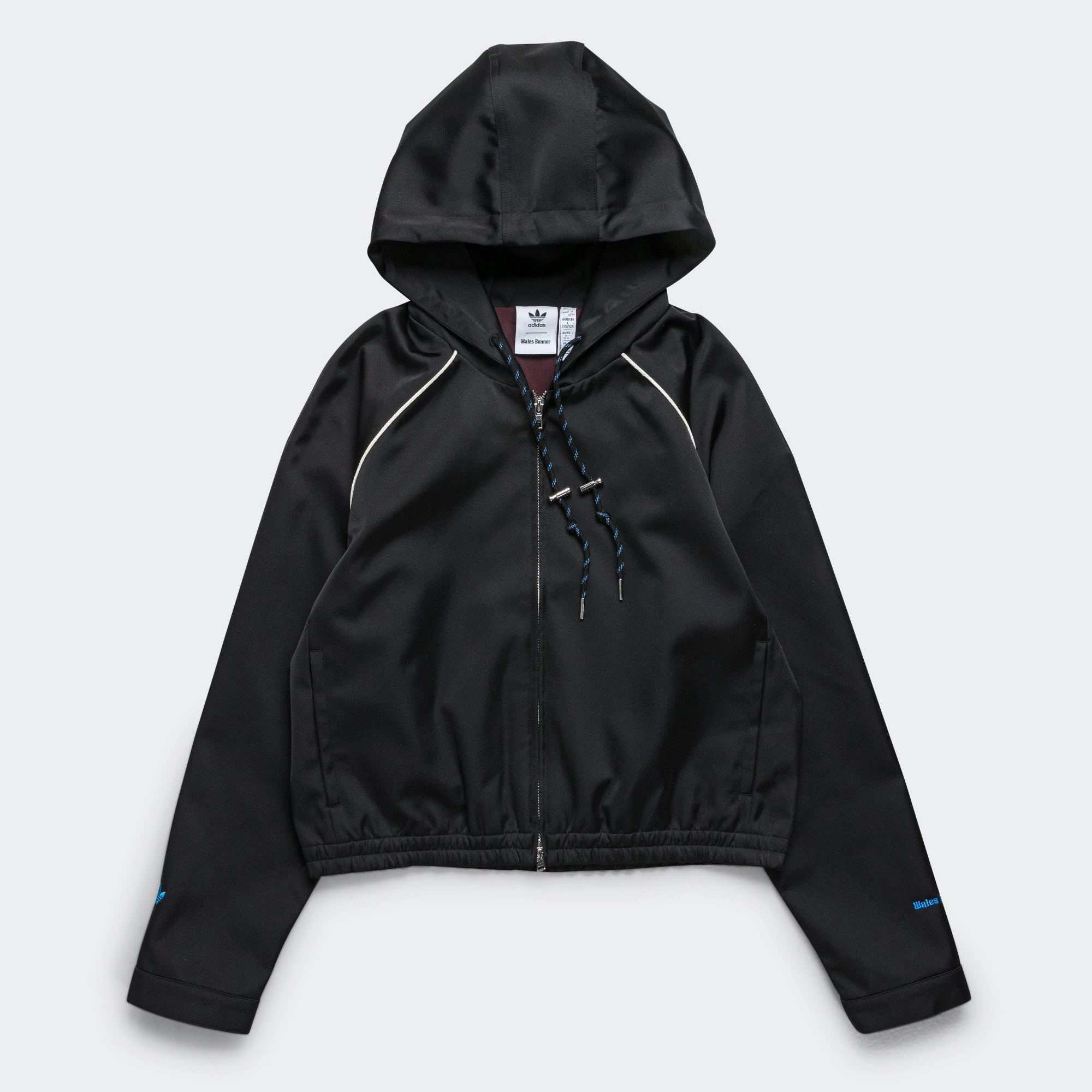 new arrival shoes for men Womens Satin Hoodie x Wales Bonner - Black miladys new arrivals tops for ladies