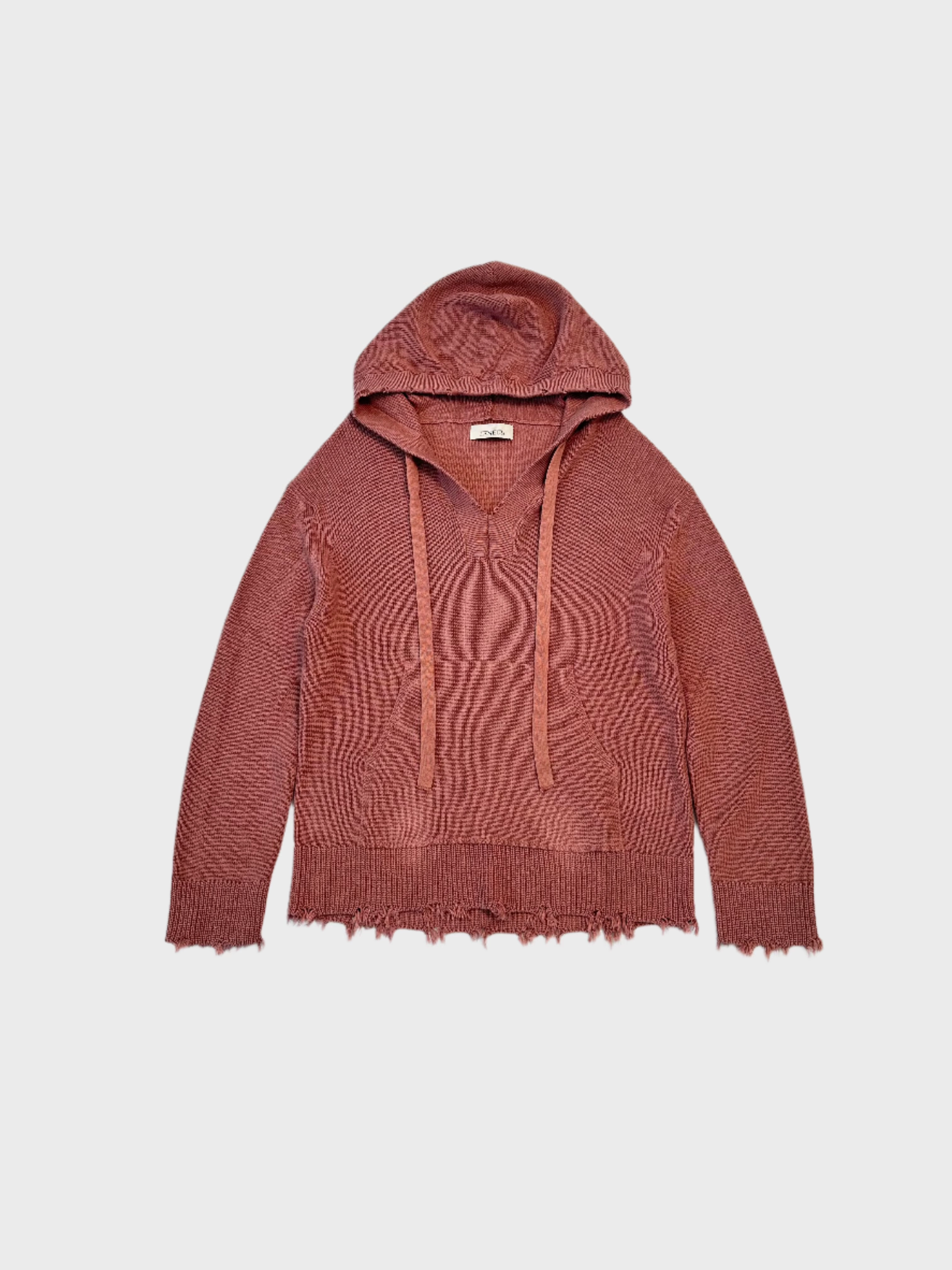 Maglione Con Cappuccio In Cotone Terracotta Con Dettagli Ripped new arrivals siyah elbise new collection aldo bags new collection suit