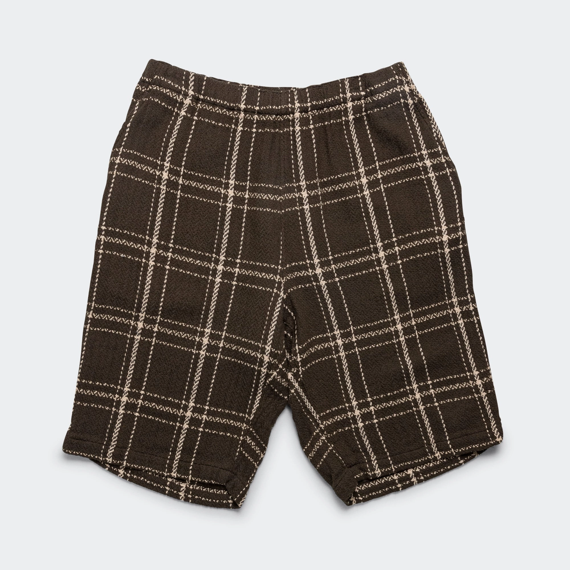 Easy Shorts Loose Weave Plaid - Brown new arrival nike sneakers sportscene woodland new arrivals