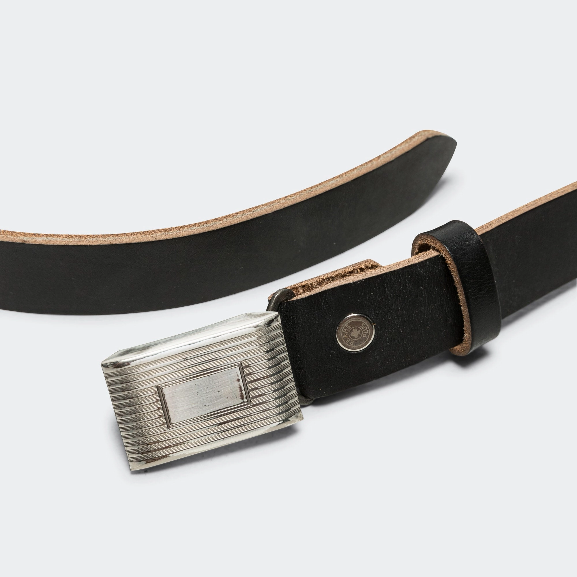 new arrivals elbise renkli Plate Belt - Black Horween Leather