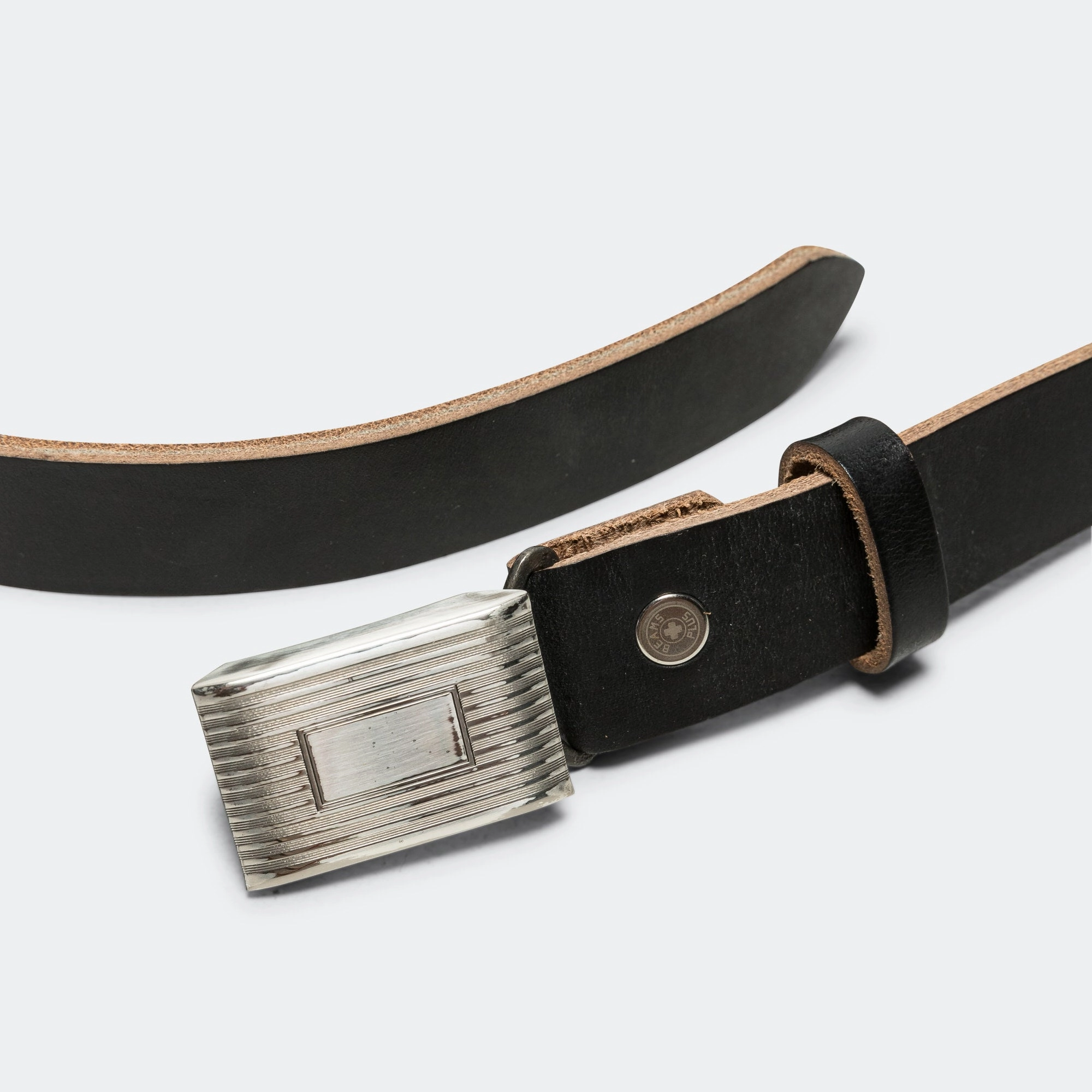 new arrivals elbise renkli Plate Belt - Black Horween Leather