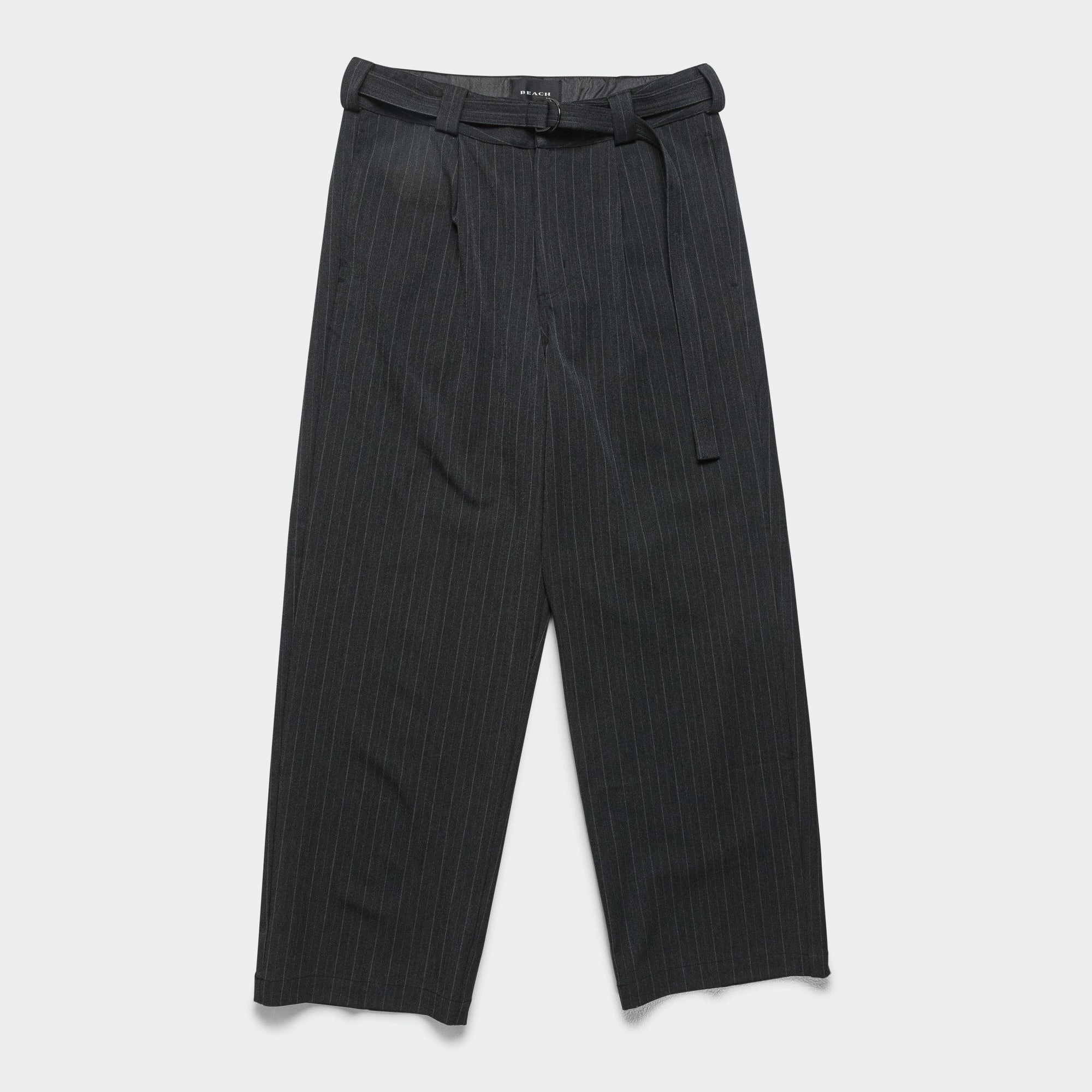 new arrivals elbise renkli Pleated Suit Pant - Charcoal Pinstripe new collection lehenga