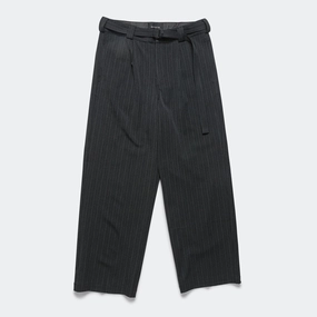 new arrivals elbise renkli Pleated Suit Pant - Charcoal Pinstripe new collection lehenga