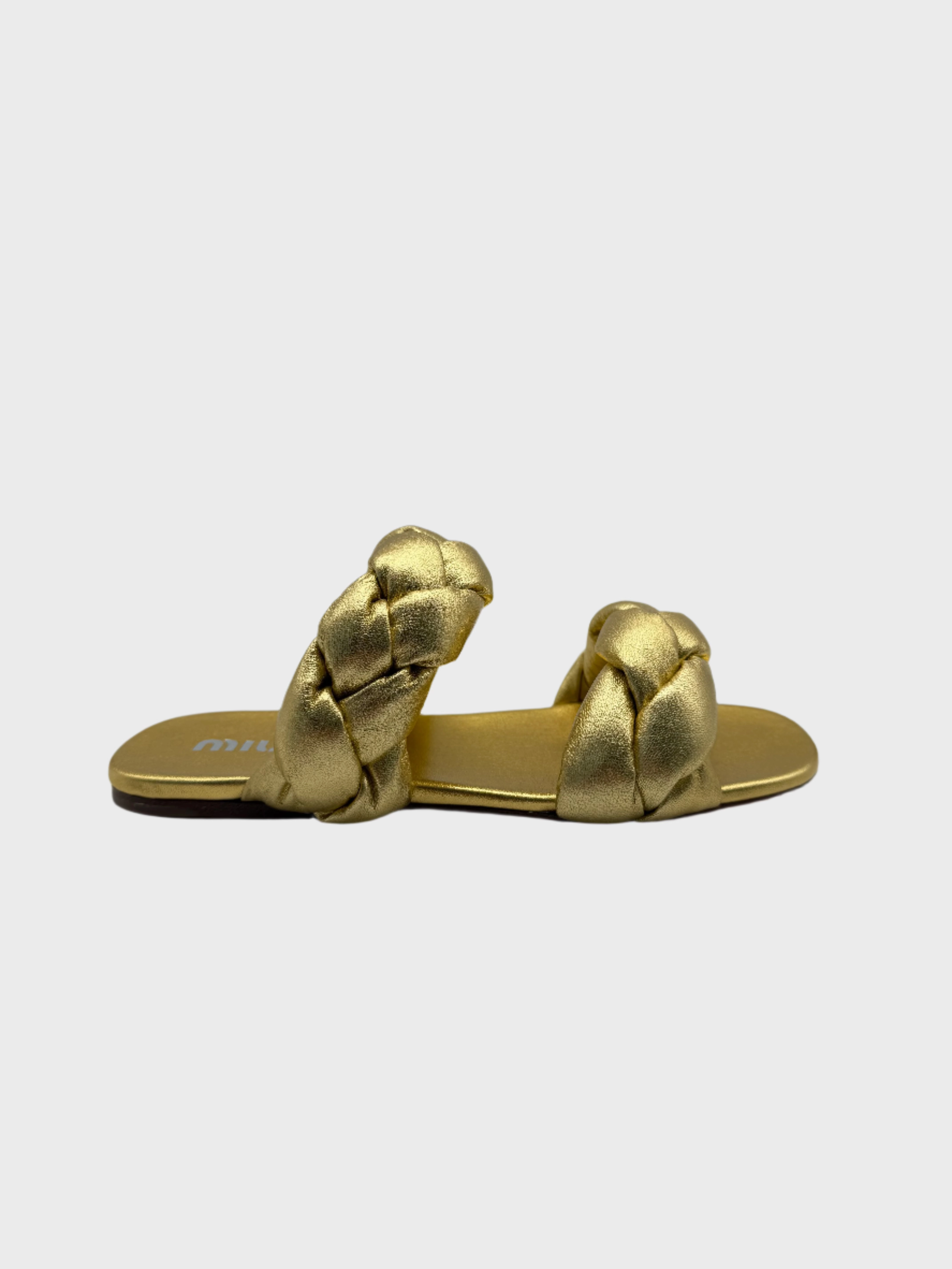 Sandalo Oro Con Fasce Intrecciate In Pelle miladys new arrivals tops new collection made in italy crocs new arrivals