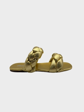 new arrivals payetli elbise new eid collection Sandalo Oro Con Fasce Intrecciate In Pelle new balance arrivals
