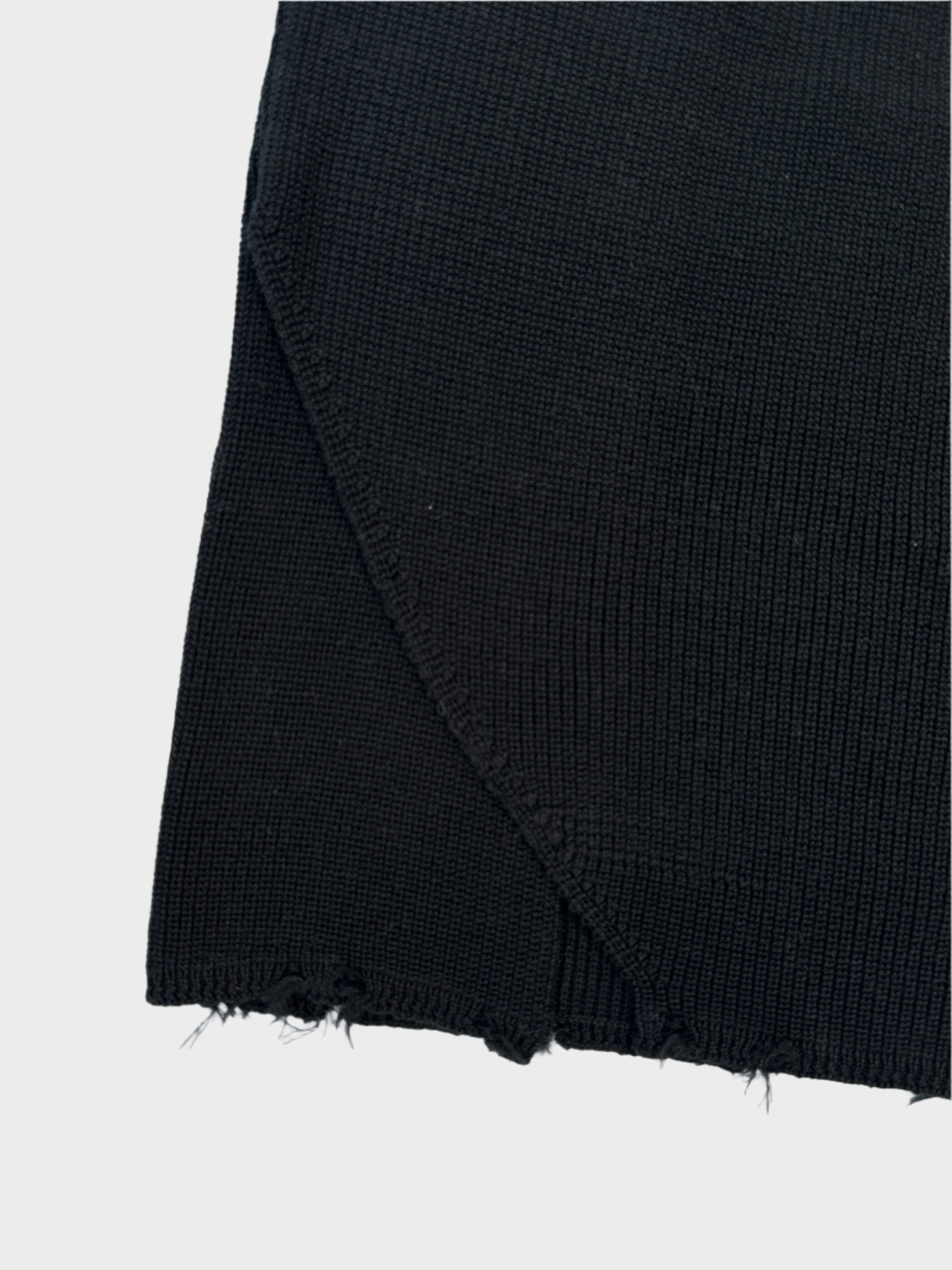 new arrivals pembe elbise Gonna Midi In Maglia Nera Con Fondo Sfilacciato new collection abaya