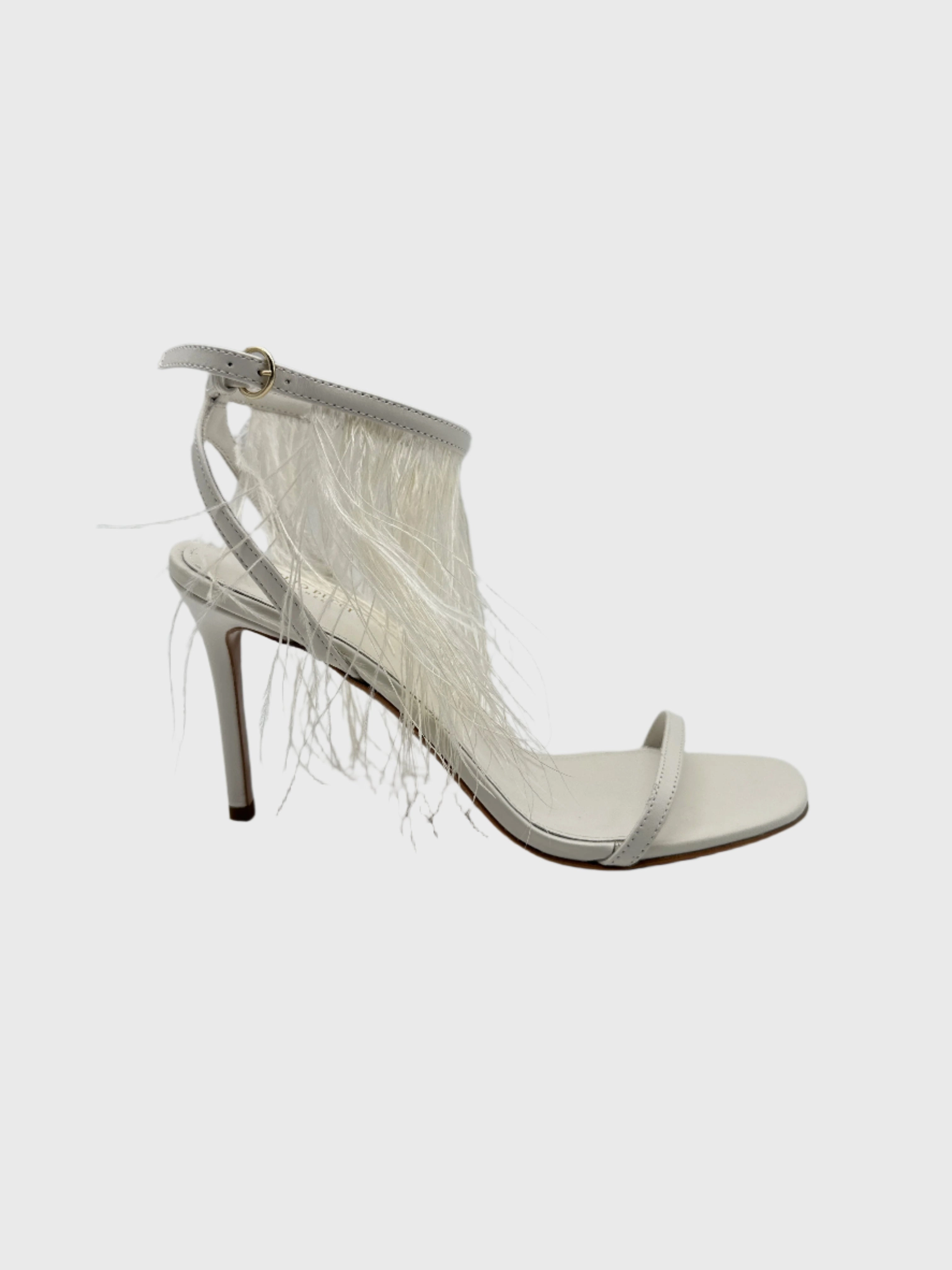 heeposh new arrivals Sandali In Pelle Con Frange Di Piume Bianchi new collection dress for girls new collection aldo bags