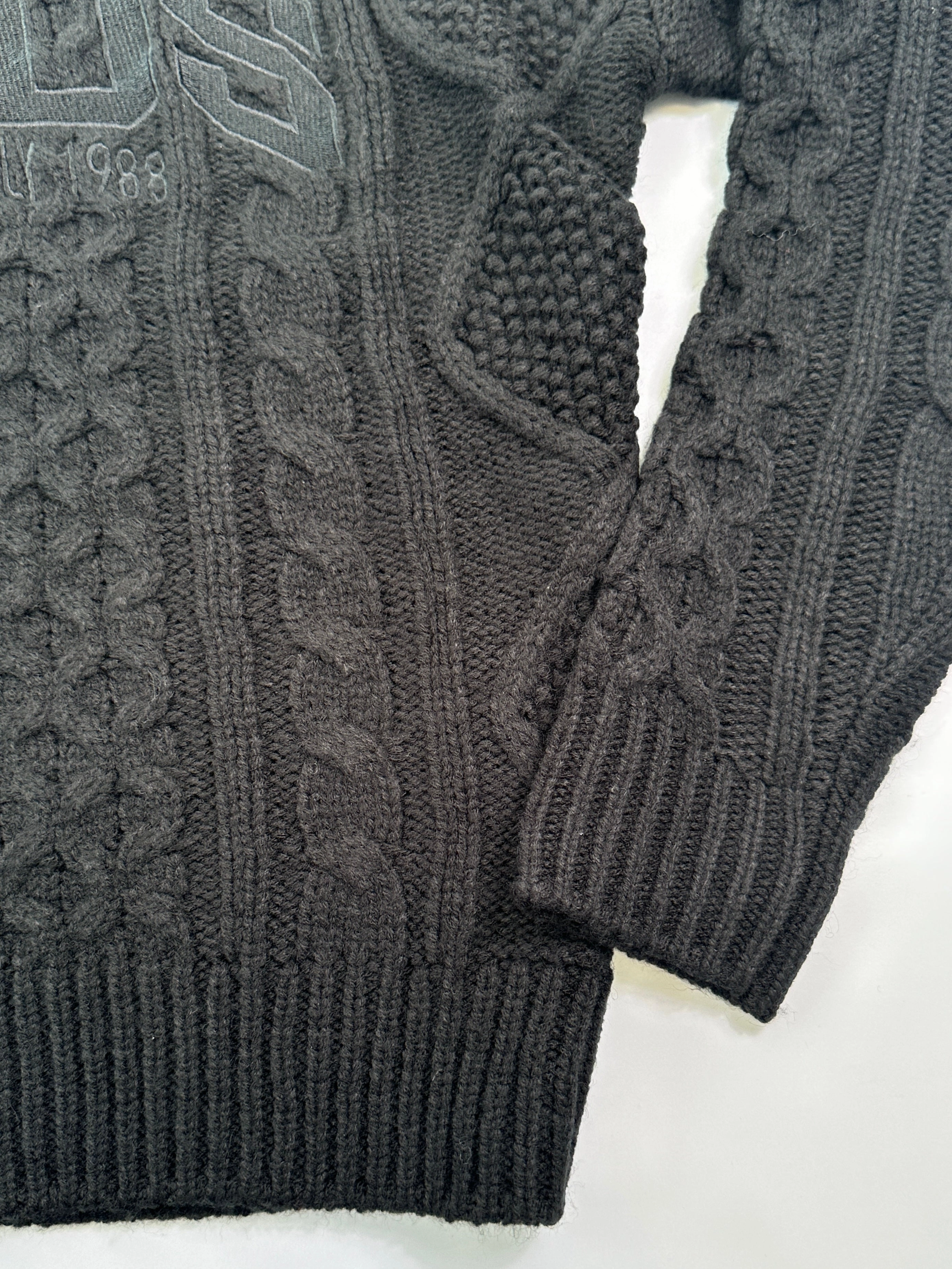 new arrivals siyah elbise Maglione Nero Intrecciato Con Logo new arrival fabiani shoes