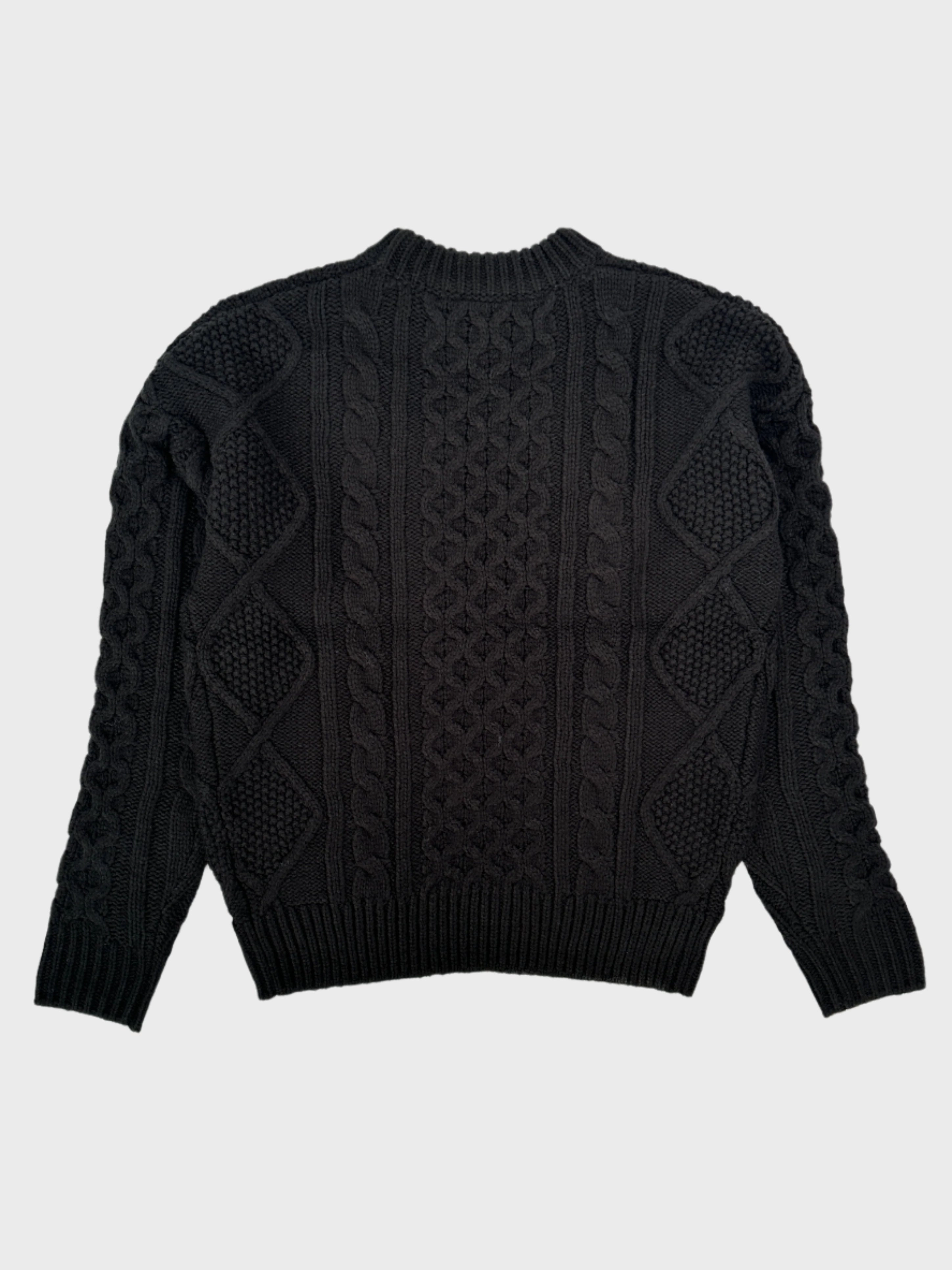 new arrivals siyah elbise Maglione Nero Intrecciato Con Logo new arrival fabiani shoes