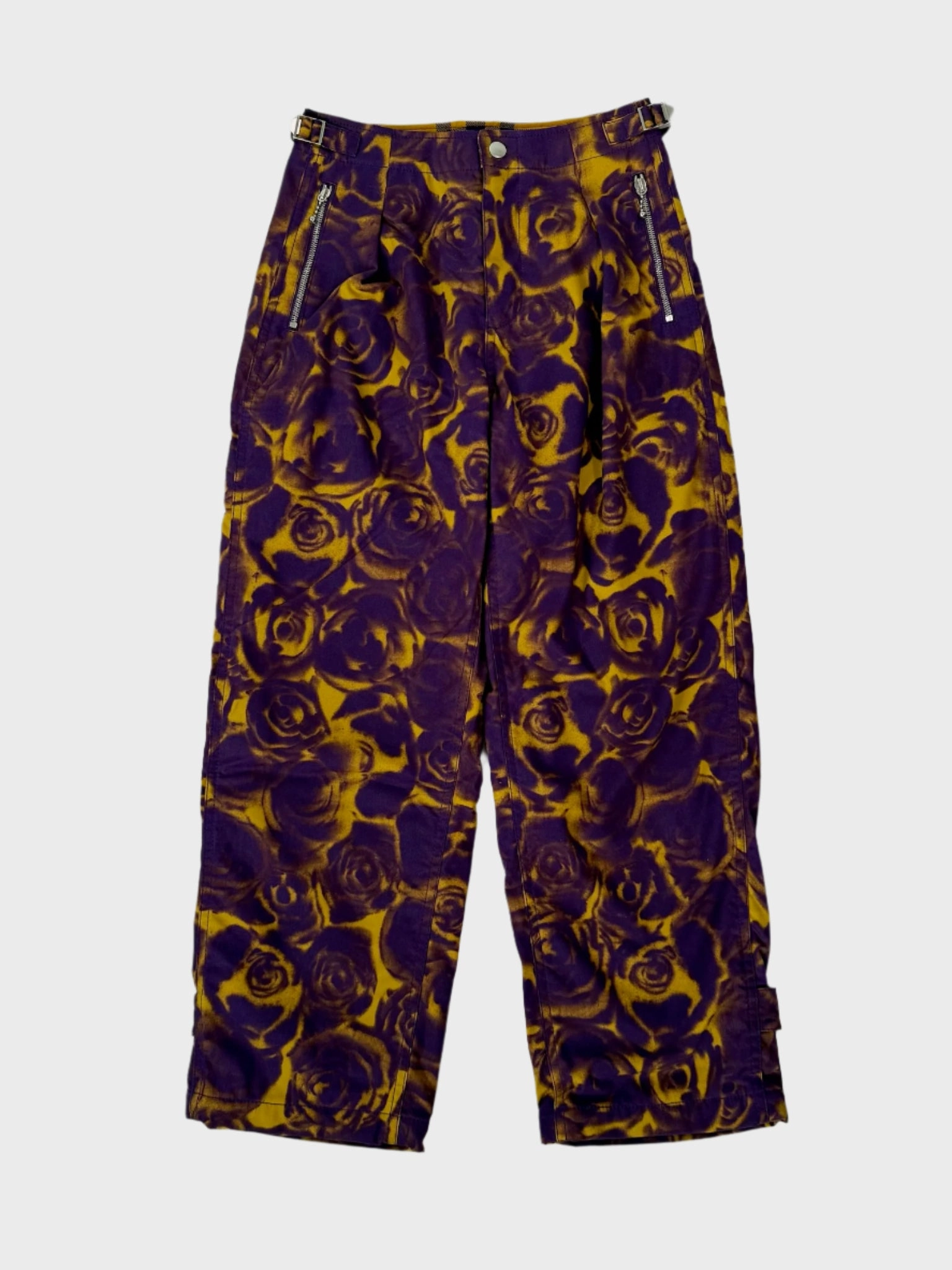 Pantaloni A Gamba Ampia Con Fantasia Rose Viola E Gialla fabindia new arrivals kurtas shein new arrivals tops blouses new arrival dress for female