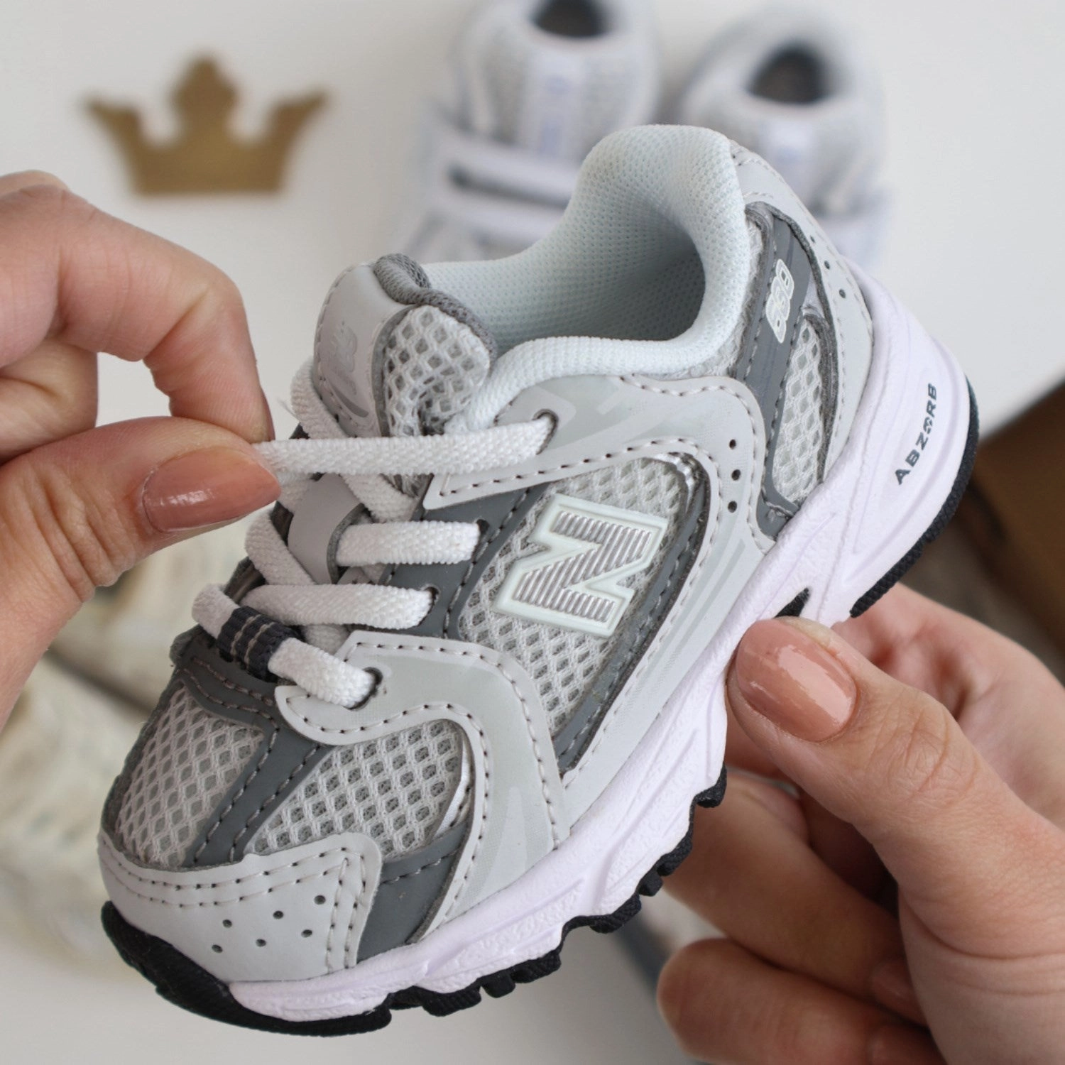 New Balance 530 Kids Bungee Lace Infant Grey Matter Ankle boots