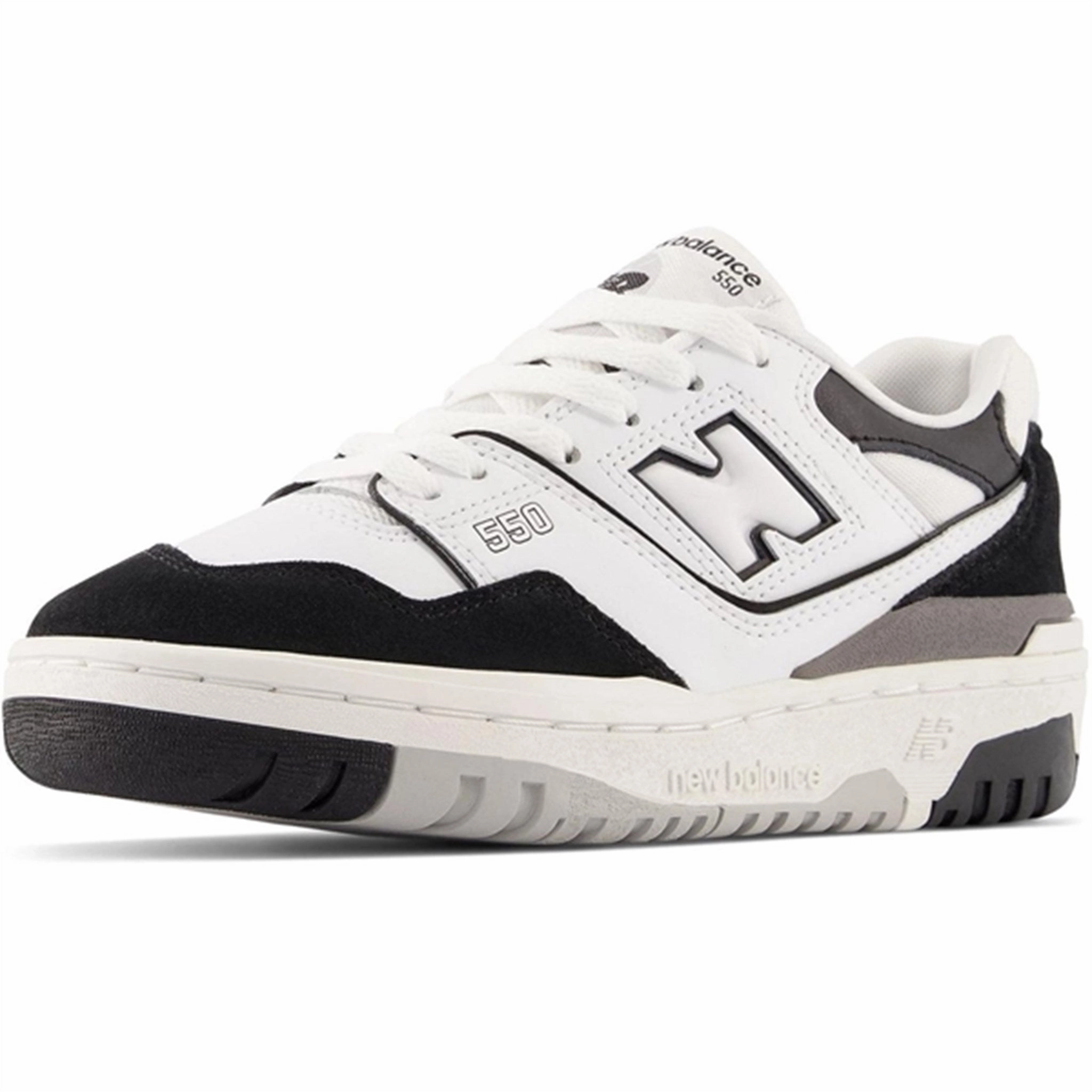 New Balance BB550 Kids Bungee Lace Sneakers White Trail shoes