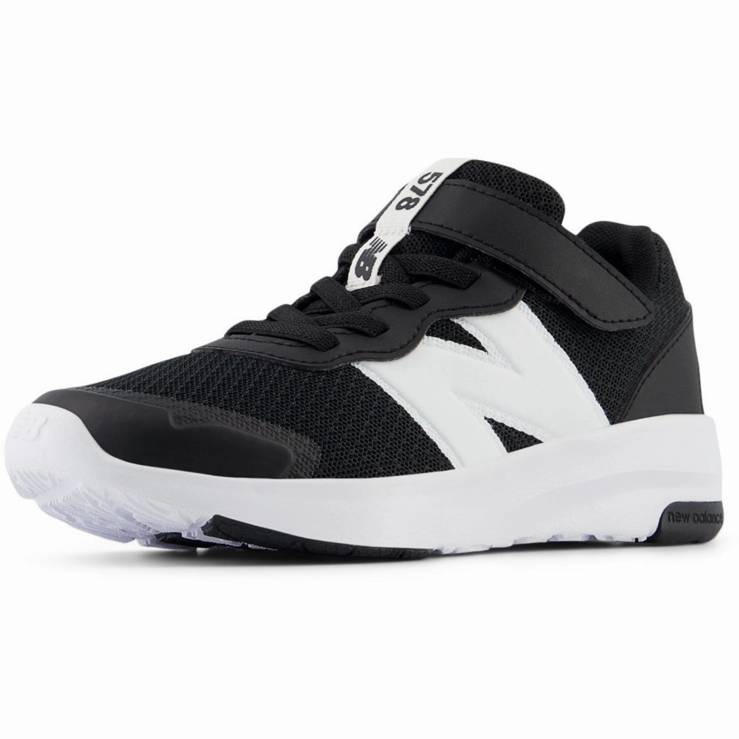 New Balance Black New Balance FreshFoam 578 Kids Bungee Lace With Top Strap Cycling shoes