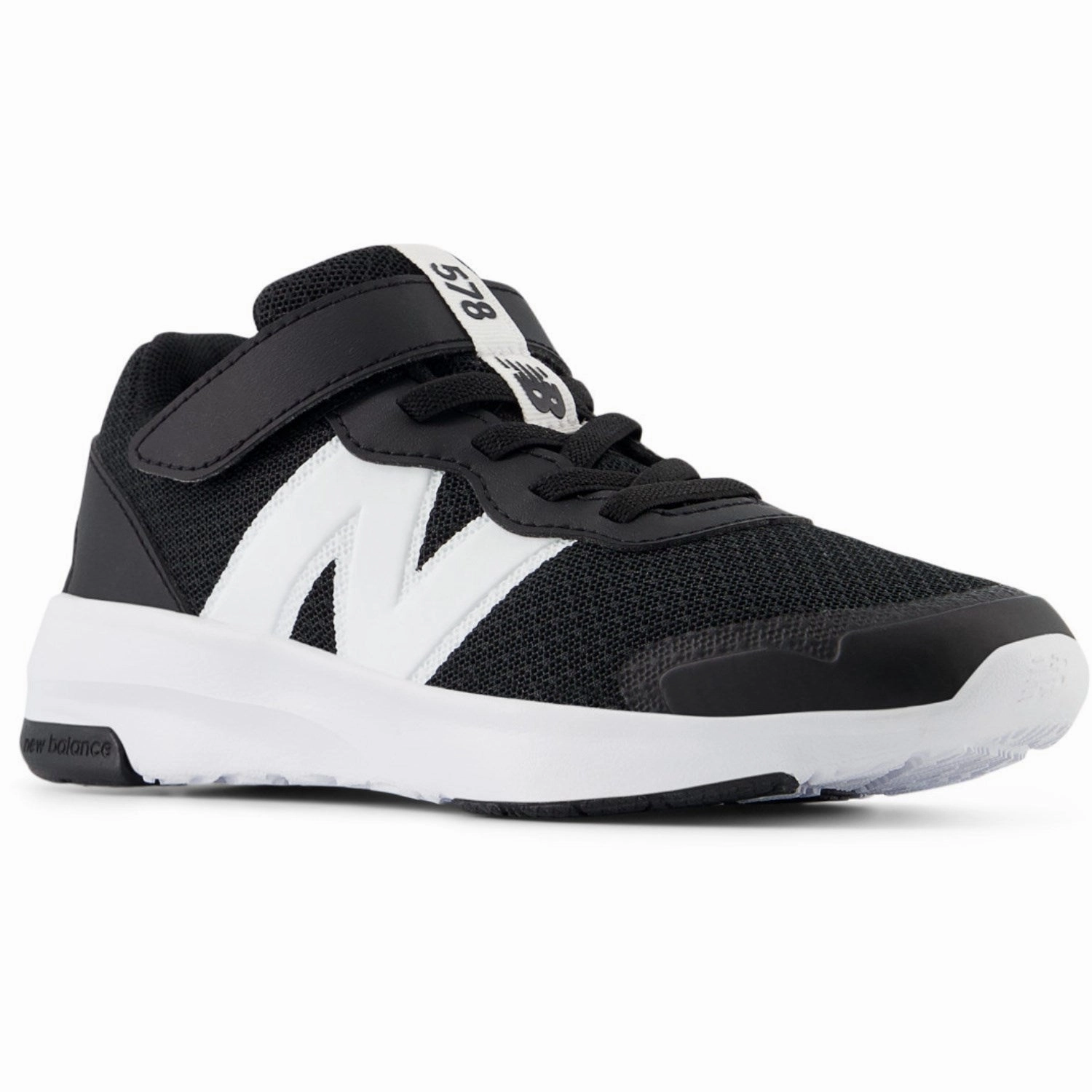 New Balance Black New Balance FreshFoam 578 Kids Bungee Lace With Top Strap Cycling shoes