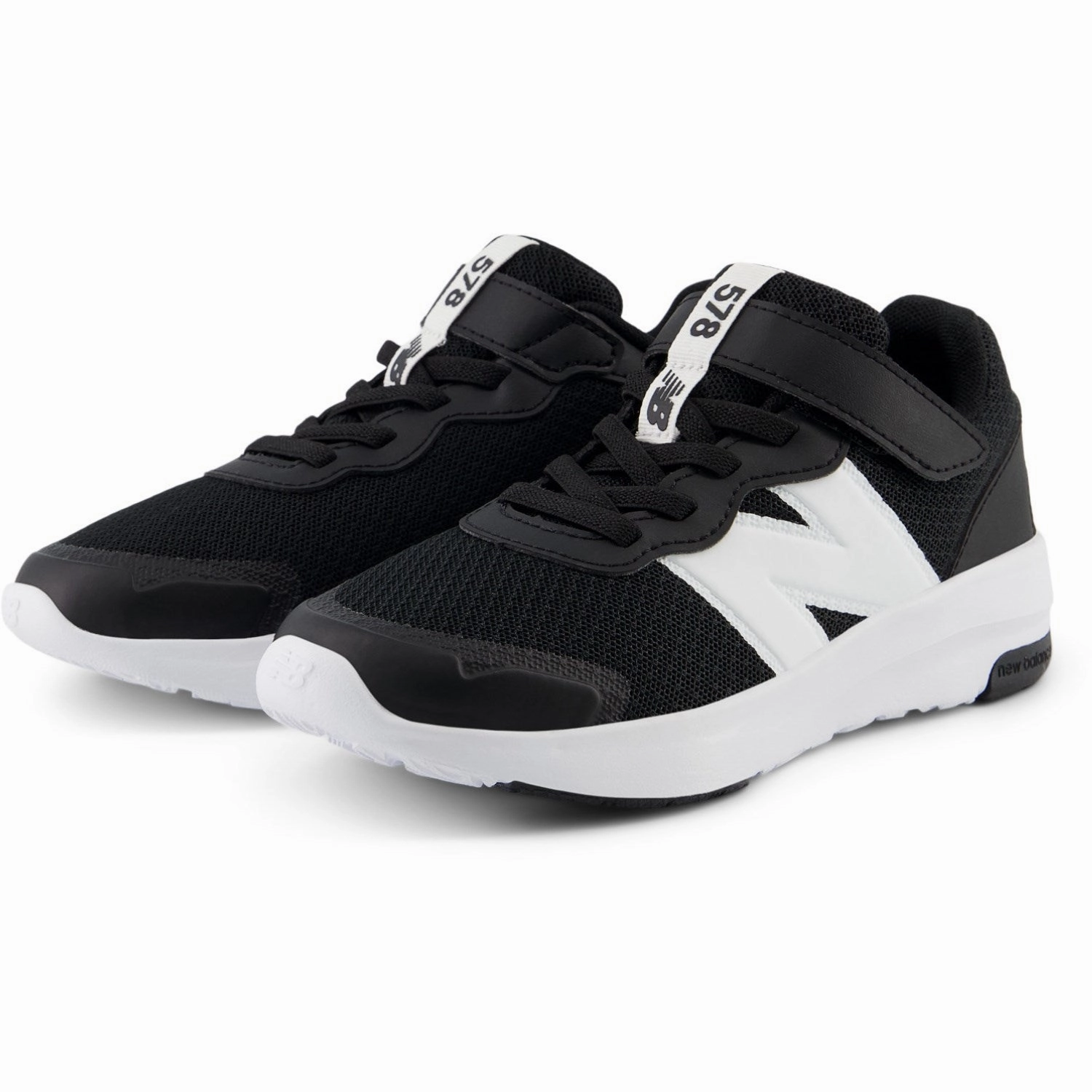 New Balance Black New Balance FreshFoam 578 Kids Bungee Lace With Top Strap Cycling shoes