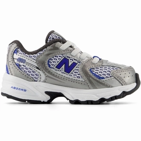 New Balance Dark Silver Metallic New Balance 530 Kids Bungee Lace Durable shoes Lace-up