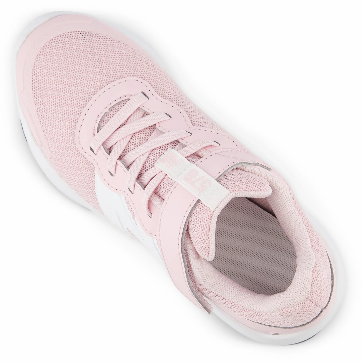 New Balance Rose Sugar New Balance FreshFoam 578 Kids Bungee Lace With Top Strap Slip-resistant