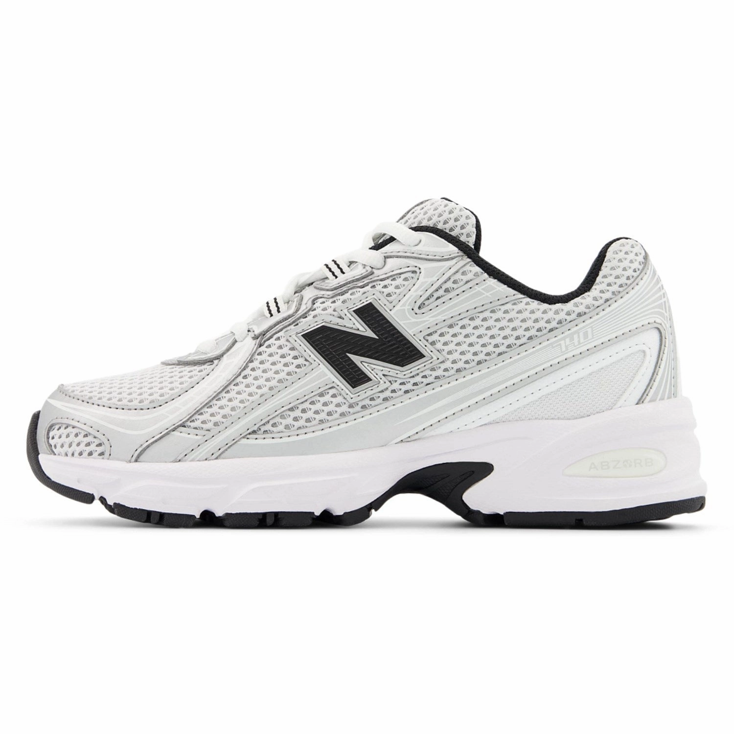 New Balance Silver Metallic 740 Kids Lace Sneakers Canvas shoes