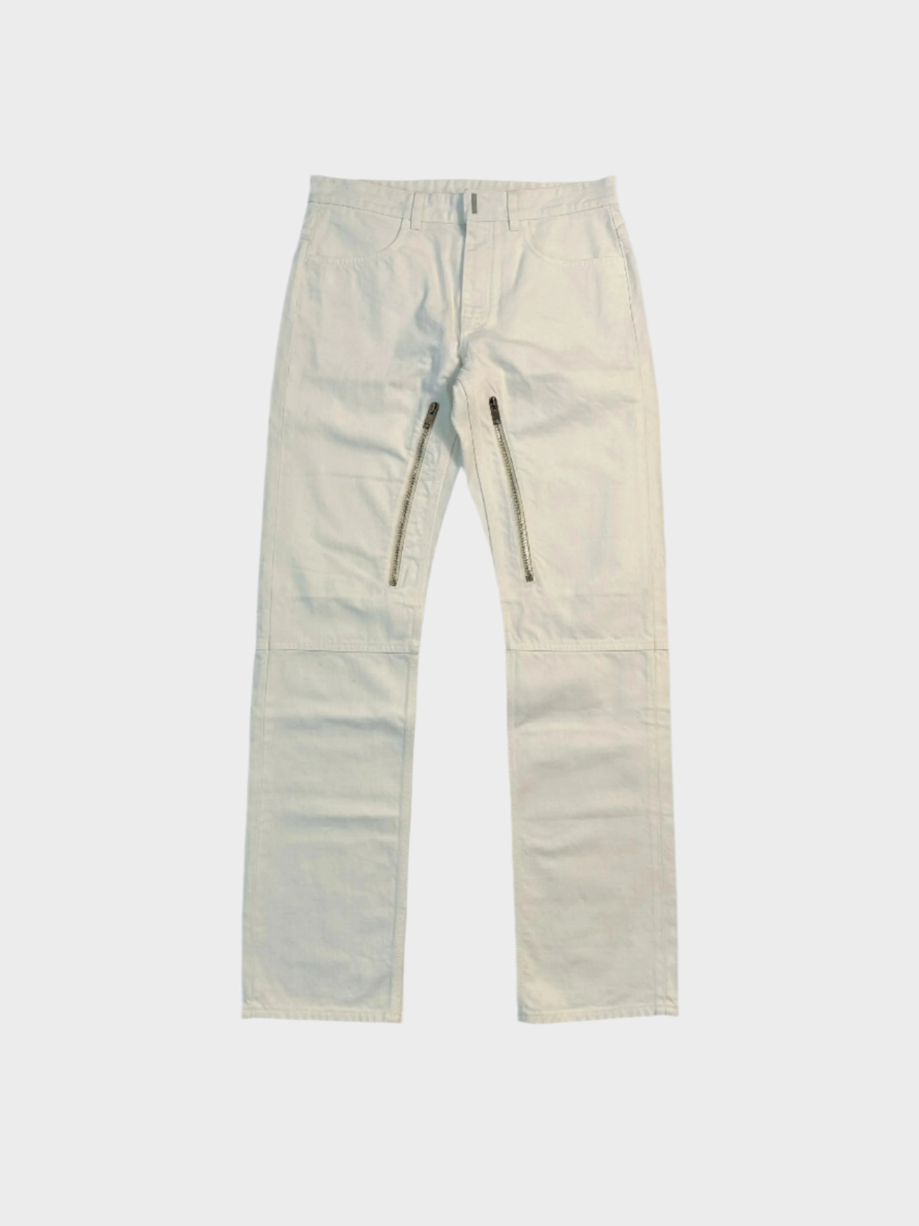 new collection abaya Pantalone Bianco Uomo In Denim Con Zip Decorative new collection shoes almondant new arrivals