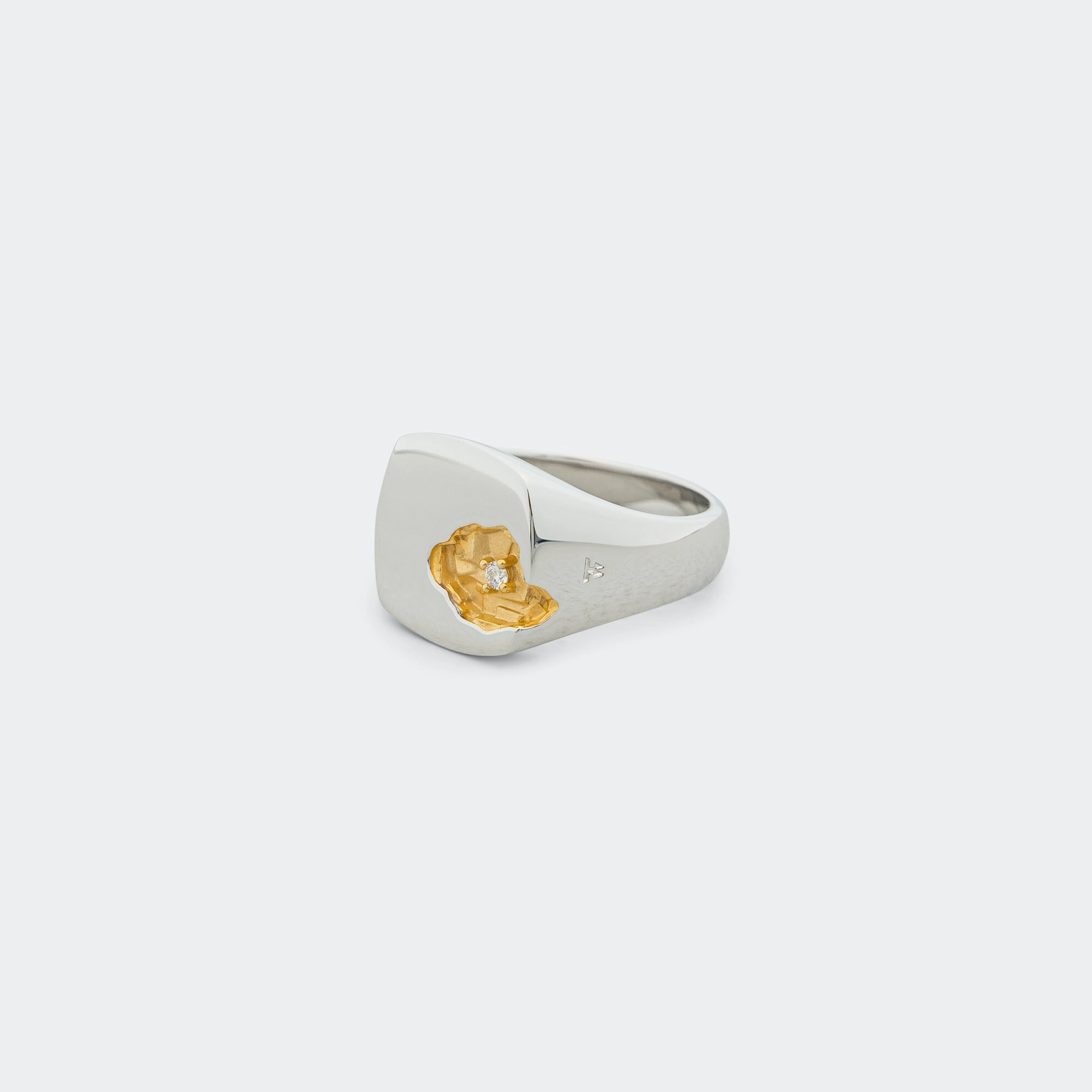 new collection dress for women Mined Ring Large Diamond - 18K Gold/925 Silver