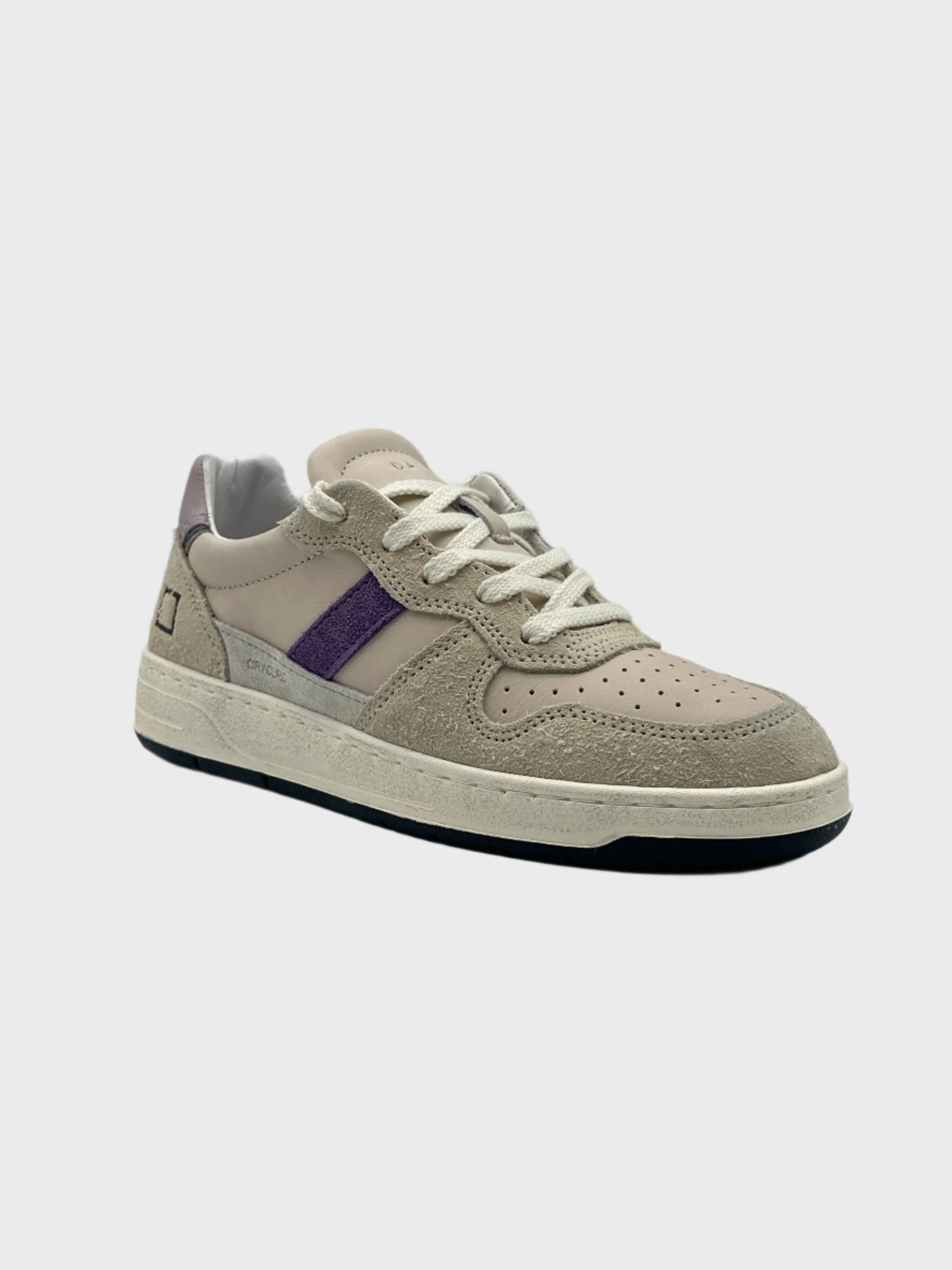 new collection shoes new me collection Sneakers Court 2.0 Colored Ivory In Pelle E Suede