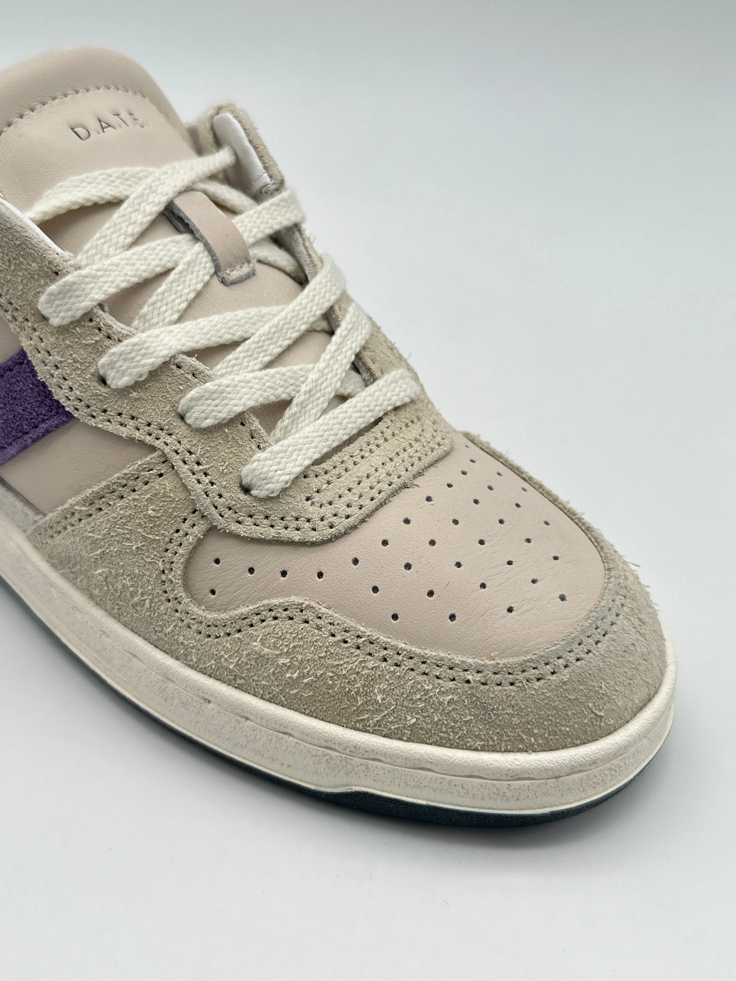 new collection shoes new me collection Sneakers Court 2.0 Colored Ivory In Pelle E Suede