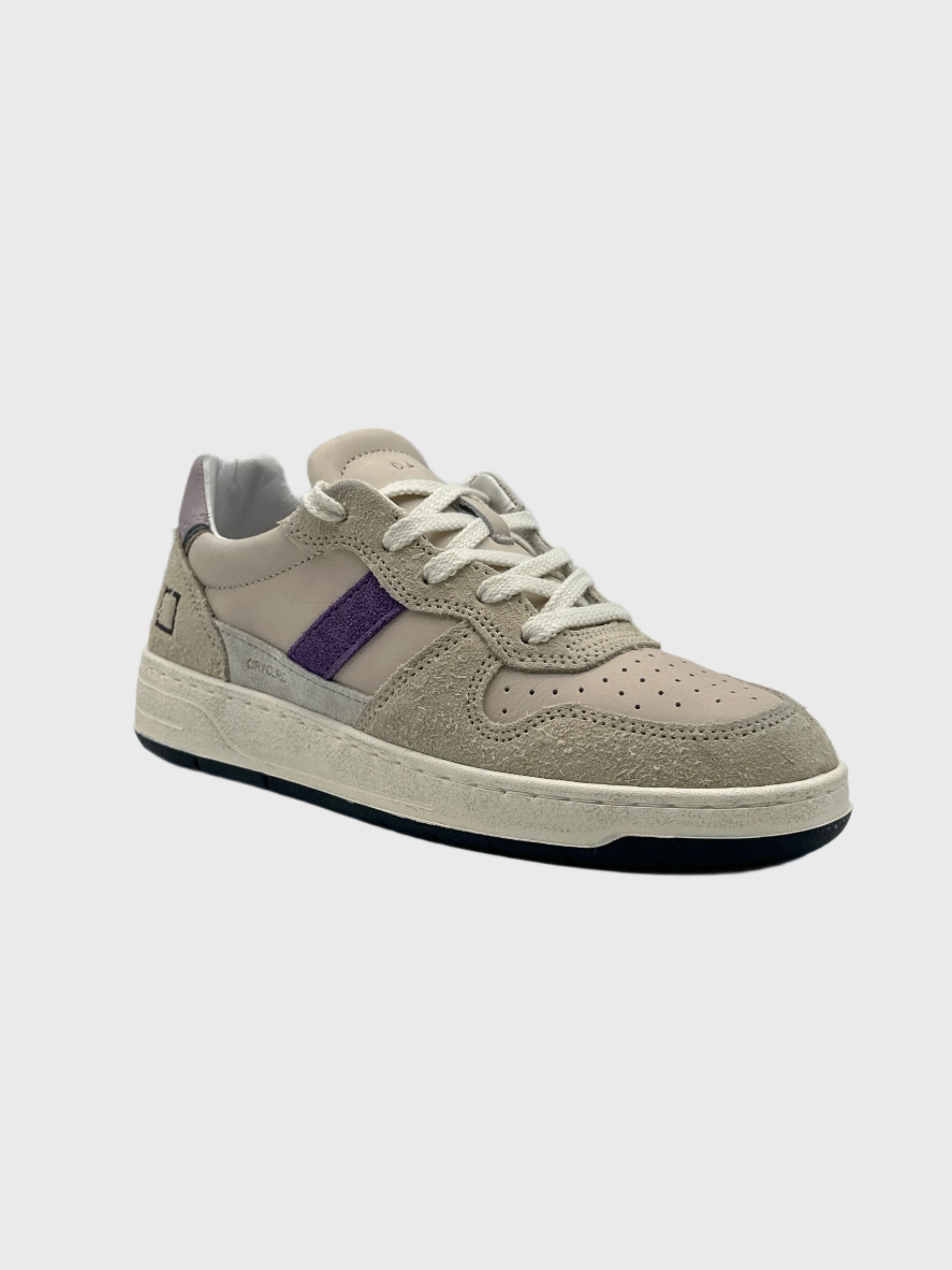 new collection shoes new me collection Sneakers Court 2.0 Colored Ivory In Pelle E Suede