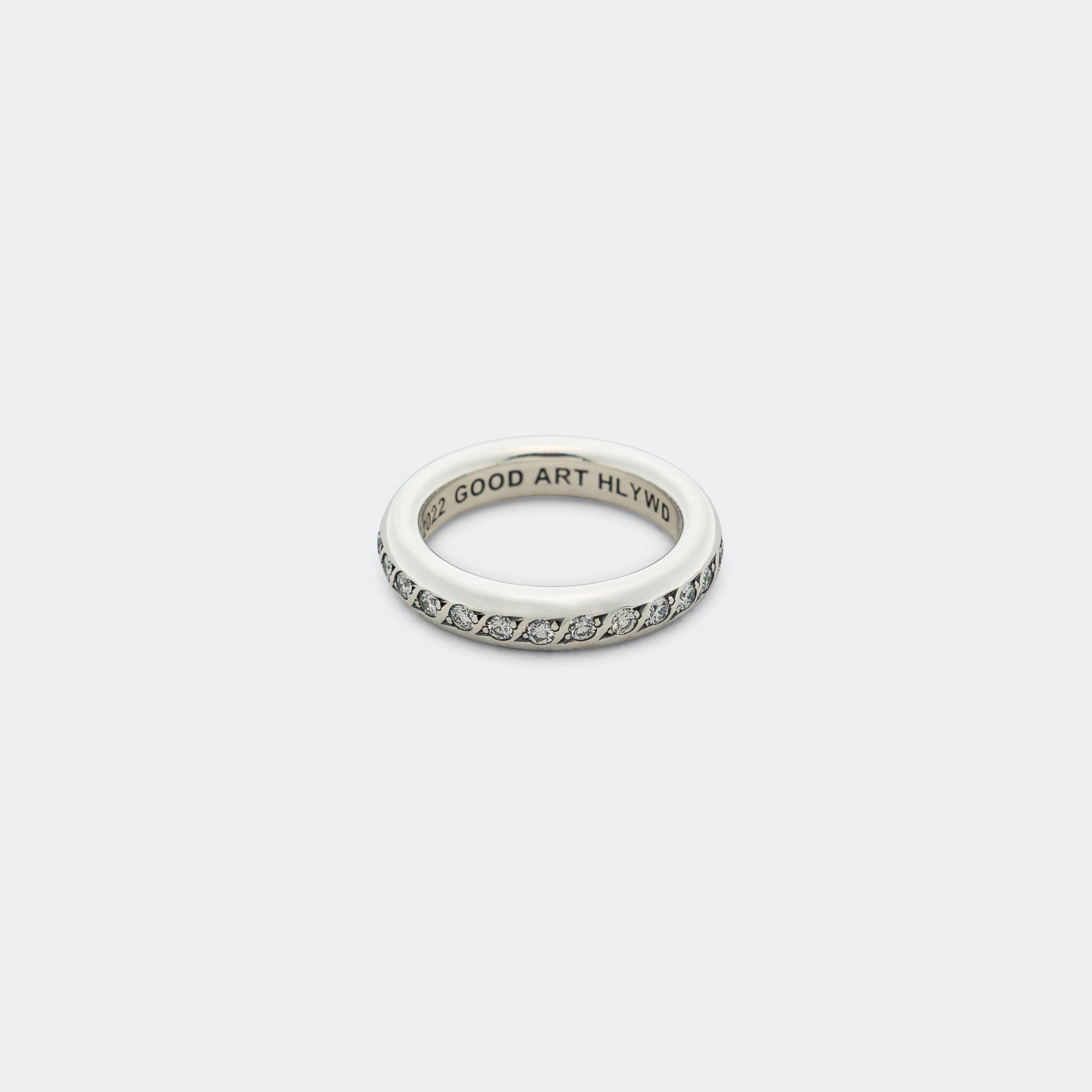 Spacer Ring - White Diamond Pave/925 Silver new collection dress for girls fabiani new arrivals t-shirts
