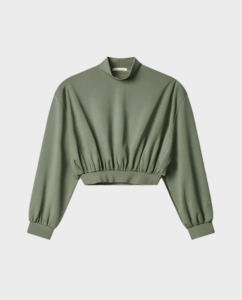 new arrival tops for ladies Felpa Corta Dolcevita In Modal Con Stampa Rigonfiante miladys new arrivals for ladies volpes quilts new arrivals catalogue