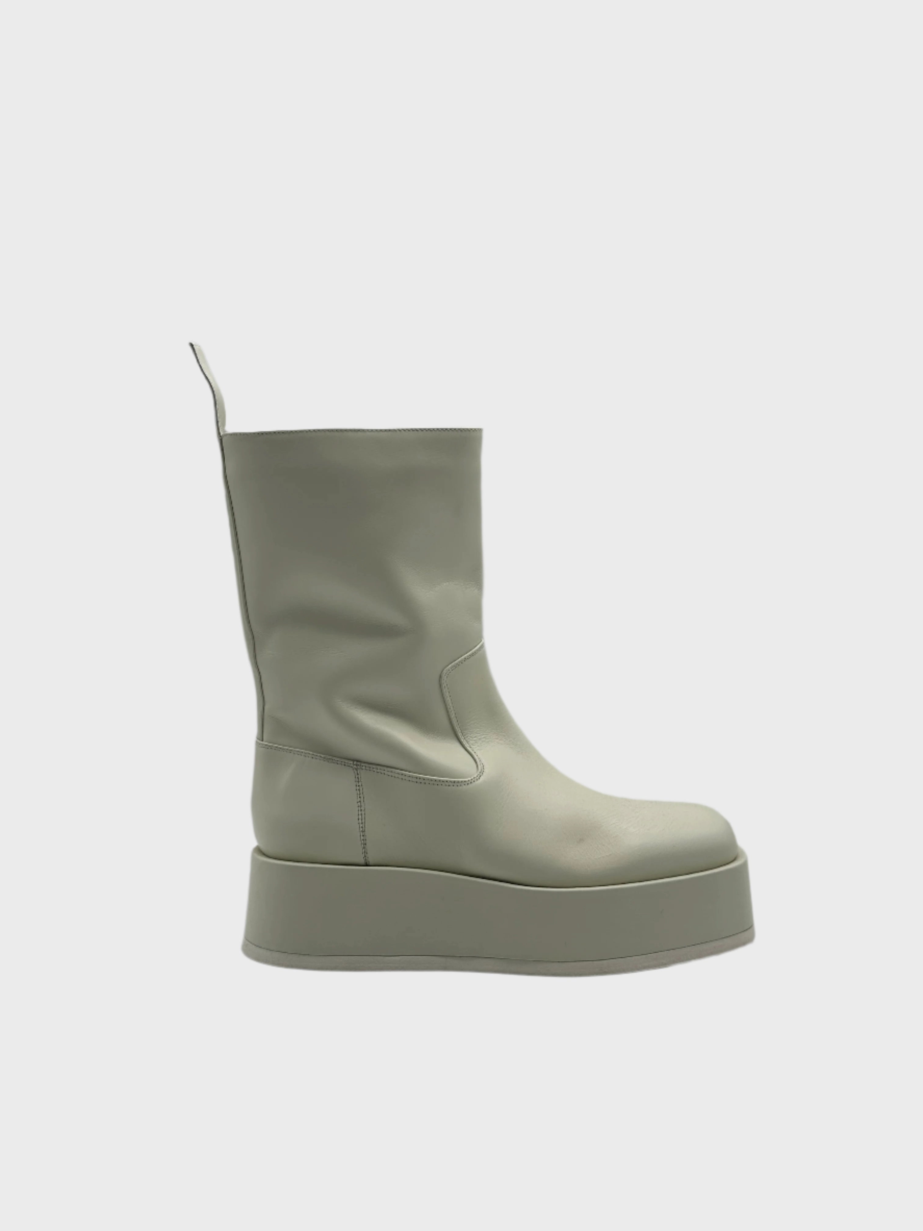Stivaletti Con Zeppa In Pelle Ivory new arrivals beyaz elbise puma new arrivals new arrival fabiani shoes