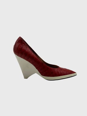 new movie releases Dcollet Rossa In Pelle Effetto Pitone Con Tacco Geometrico Bianco queenspark new arrivals vialli new arrivals shoes