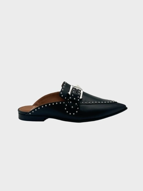new top collection Sabot In Pelle Nera Con Borchie E Fibbia Metallica new arrival shoes miladys new arrivals for ladies