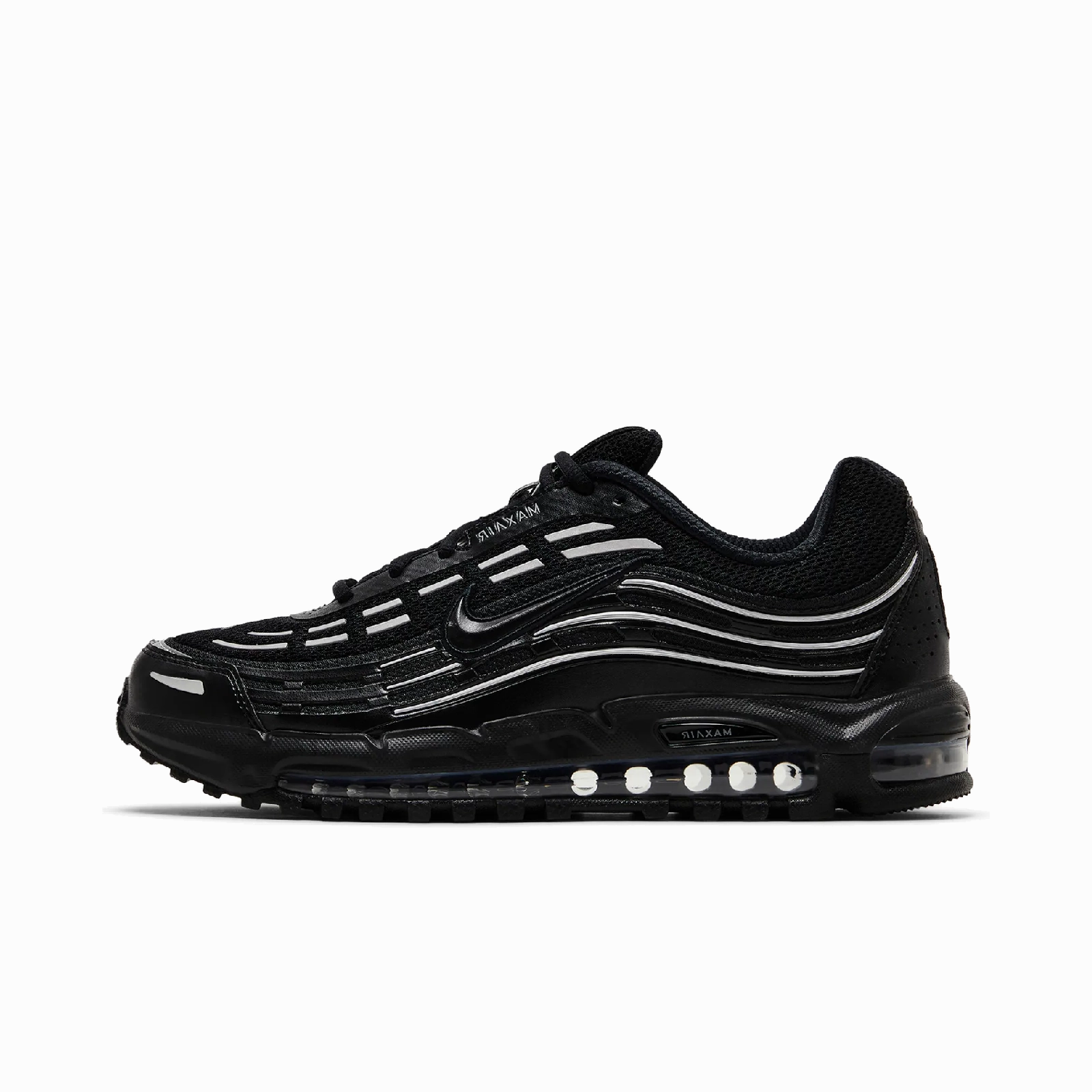 Nike Air Max TL 2.5 Black Metallic Silver Luxury footwear Prestige collection