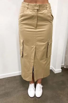 Nikita Cargo Midi Skirt Latte sale price mobile fridge prices sale deed