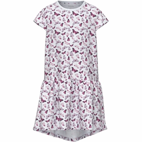 Noble Name It Bright White Butterflies Vigga Capsl Dress Fashion
