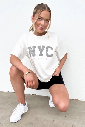 NYC Tee Vintage White sale at bash sale sharks