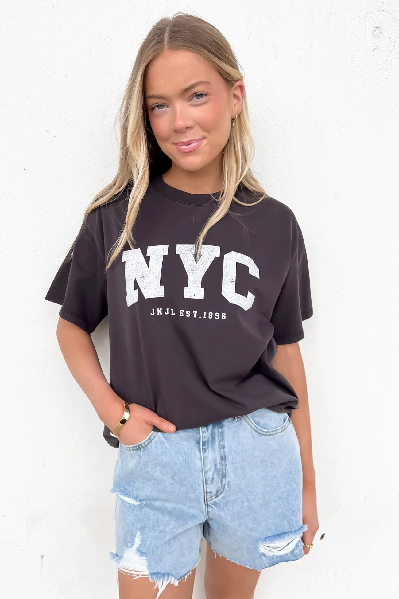 NYC Tee Washed Black sale kids