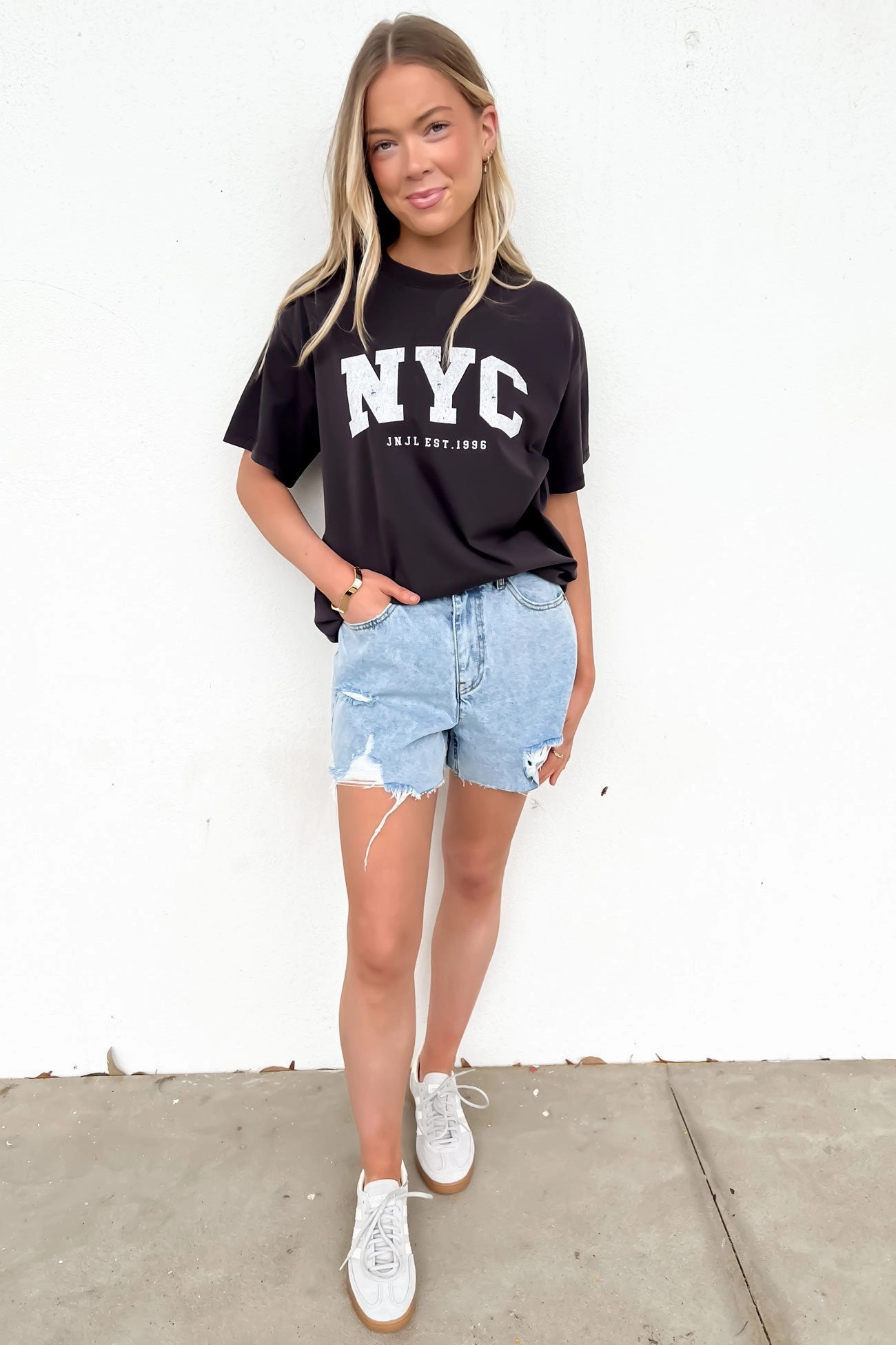 NYC Tee Washed Black sale kids