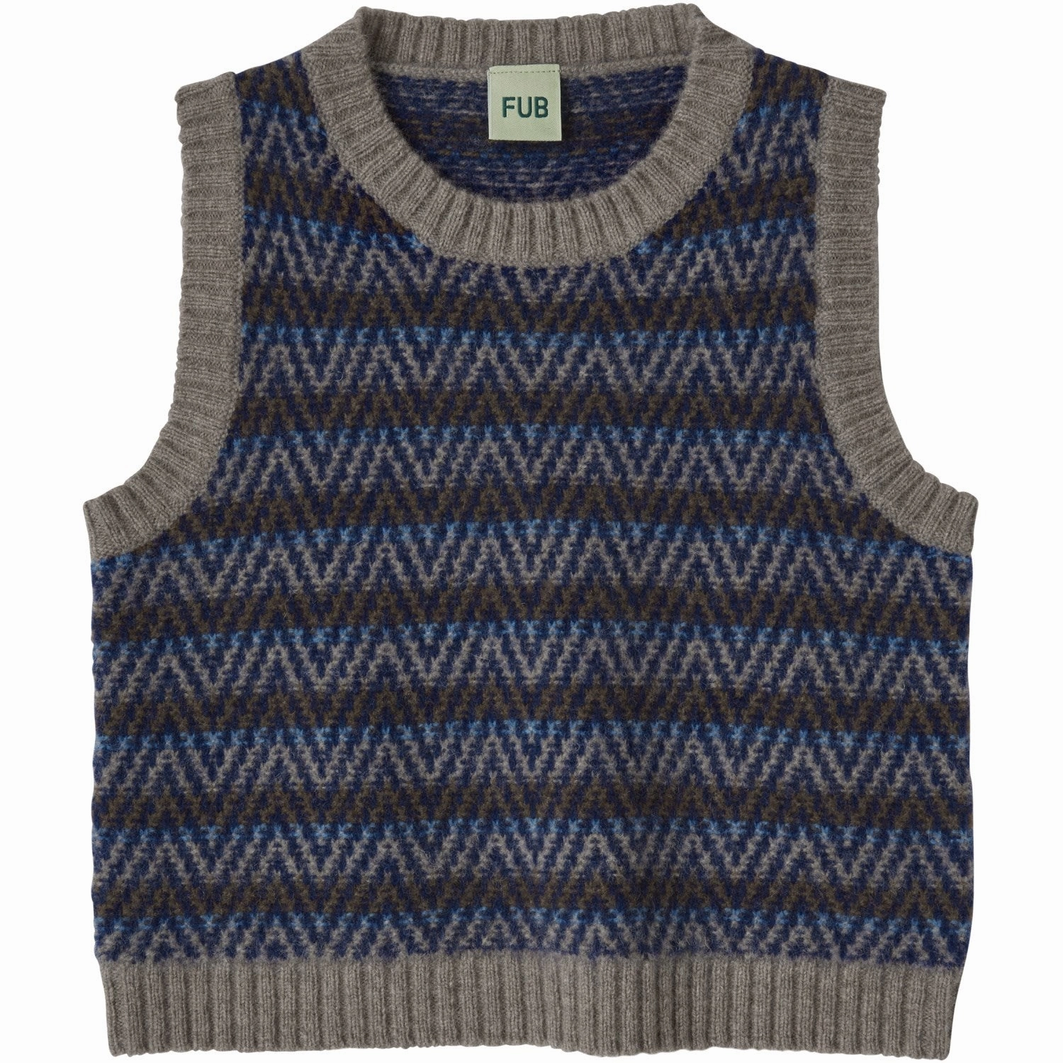 Nylon FUB Hazel Melange Lambswool Vest High-quality