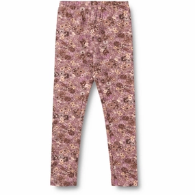 Nylon Wheat Lavender Flowers Leggings Jules Durable