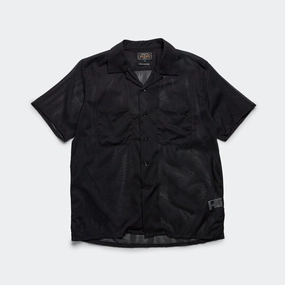 Open Collar Mesh SS Shirt - Black new arrival bathu sneakers truworths new arrivals dresses