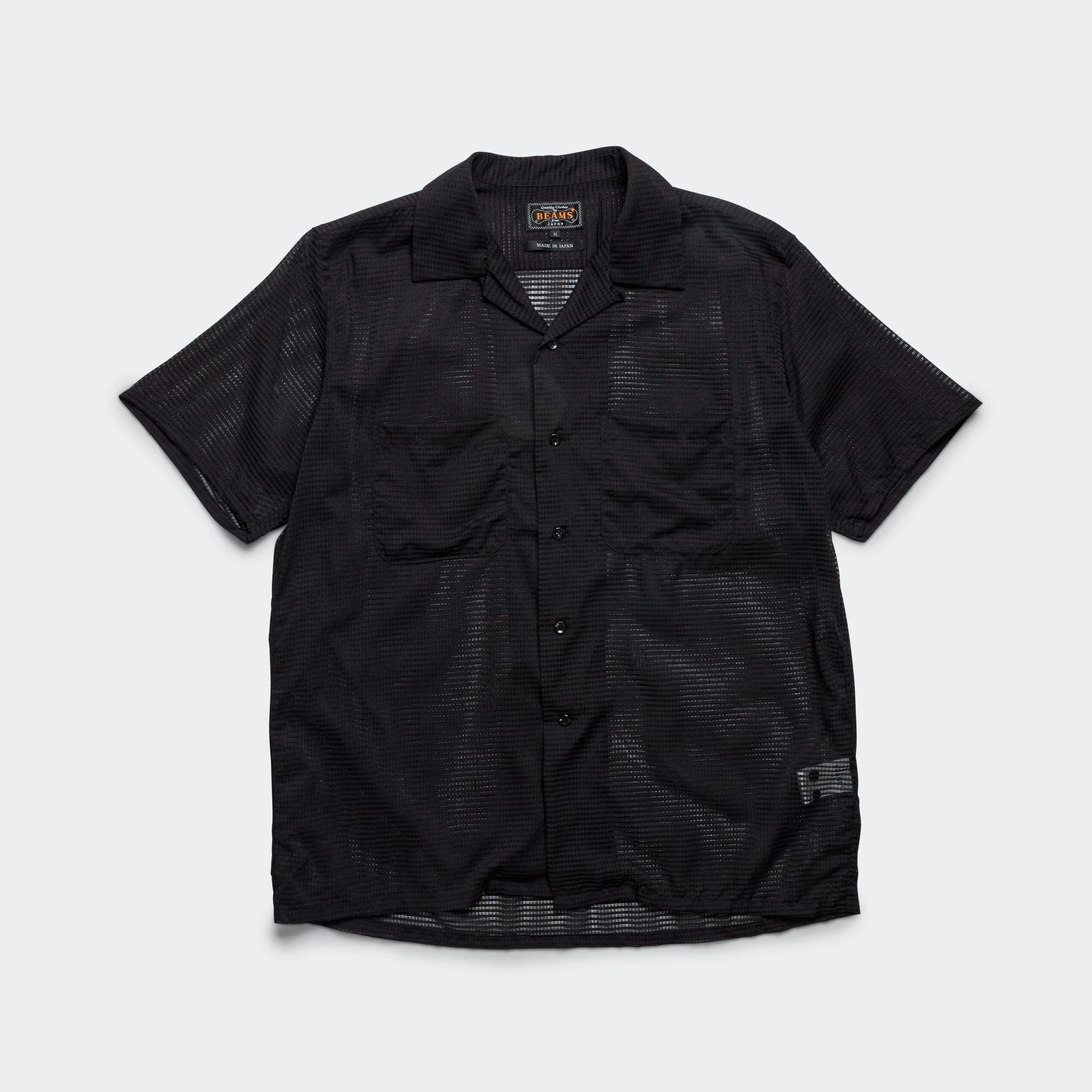 Open Collar Mesh SS Shirt - Black new arrival bathu sneakers truworths new arrivals dresses