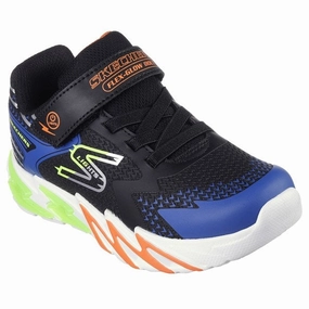 Original Skechers Flex Glow Bolt Sneakers Black Blue Ethical