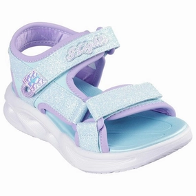 Original Skechers Sola Glow Sandal Light Blue Lavender Genuine