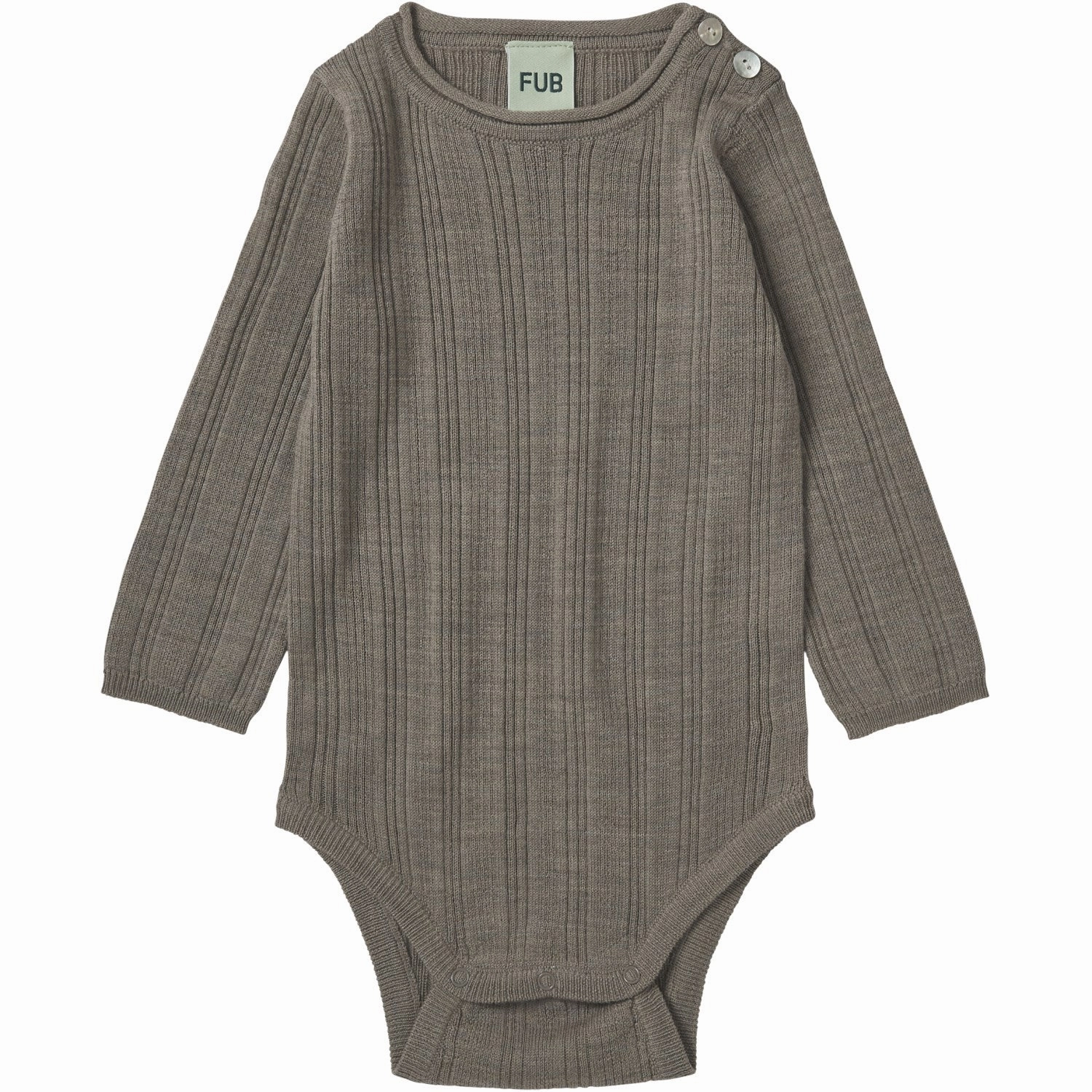Oversized FUB Hazel Melange Baby Rib Bodysuit Ls Silk